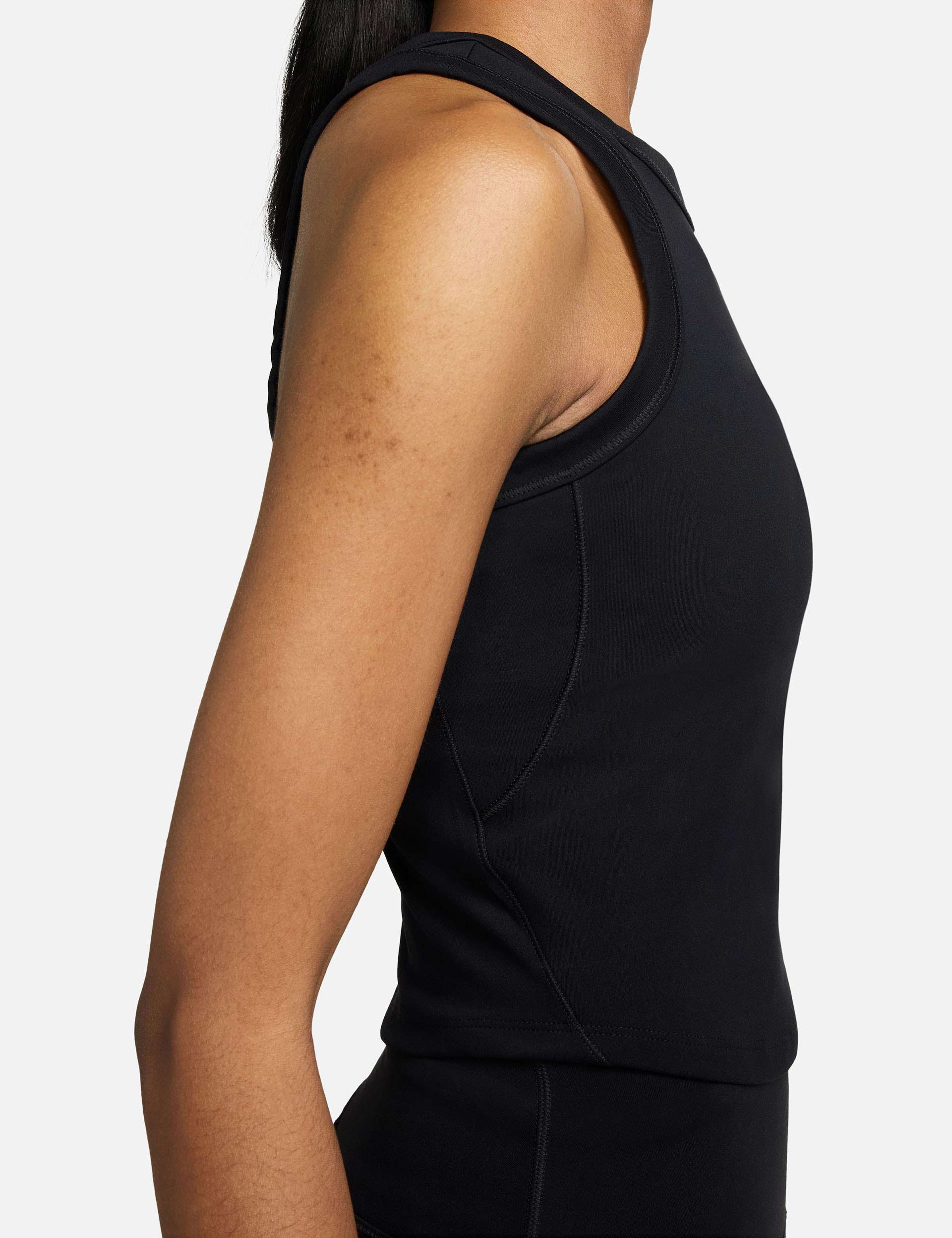 Dri-FIT Cropped Tank Top for Women - Moisture-Wicking, Breathable & Stretchy Workout Top - Black - Perfect for Gym, Yoga & Running