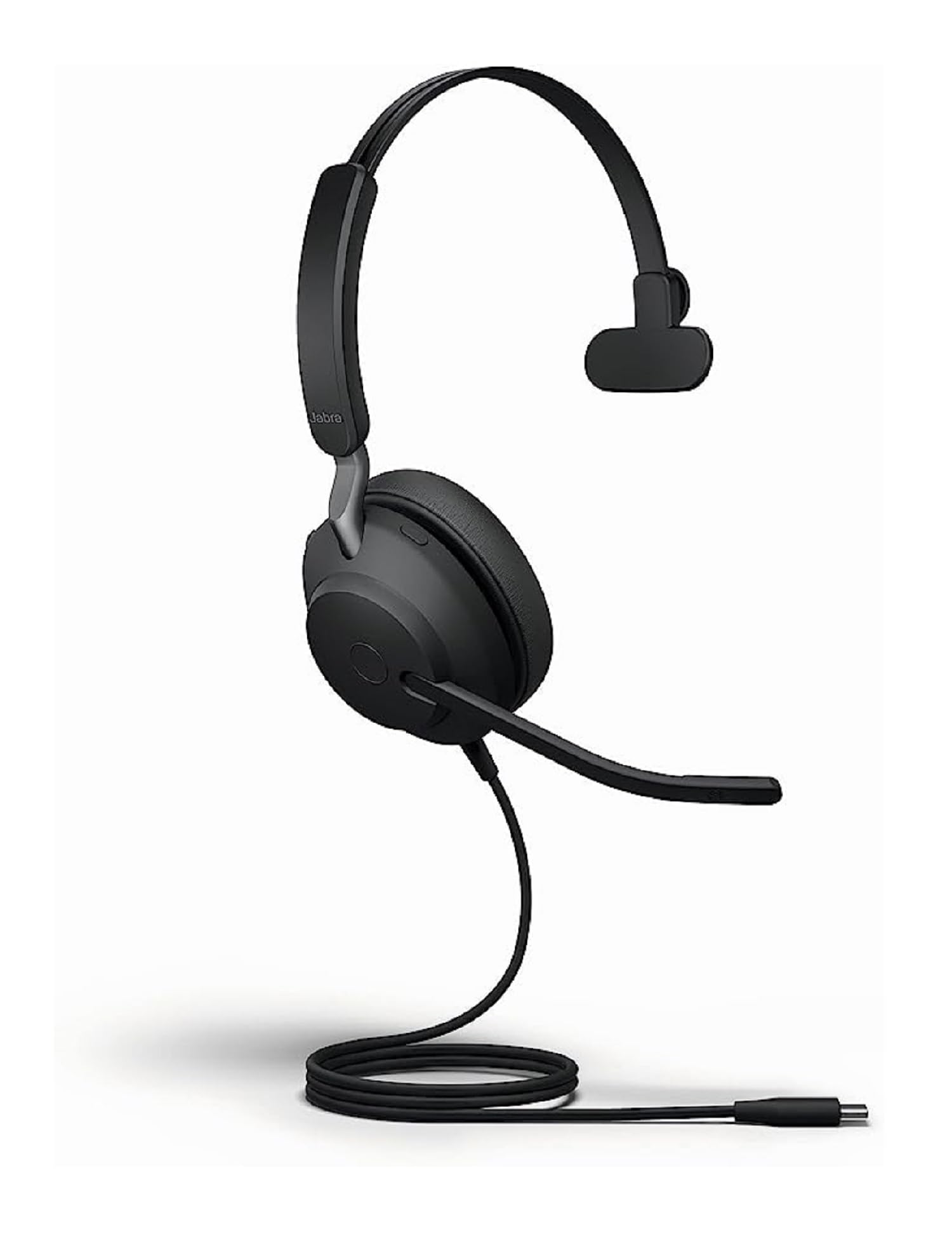 Jabra Evolve2 40 SE Wired Mono Headset with Active Noise Cancellation & 3-Mic Call Technology - USB-C Connectivity for Zoom, Google Meet, Microsoft Teams & UC Platforms - Black - Perfect for Home Office, Remote Work & Call Centers