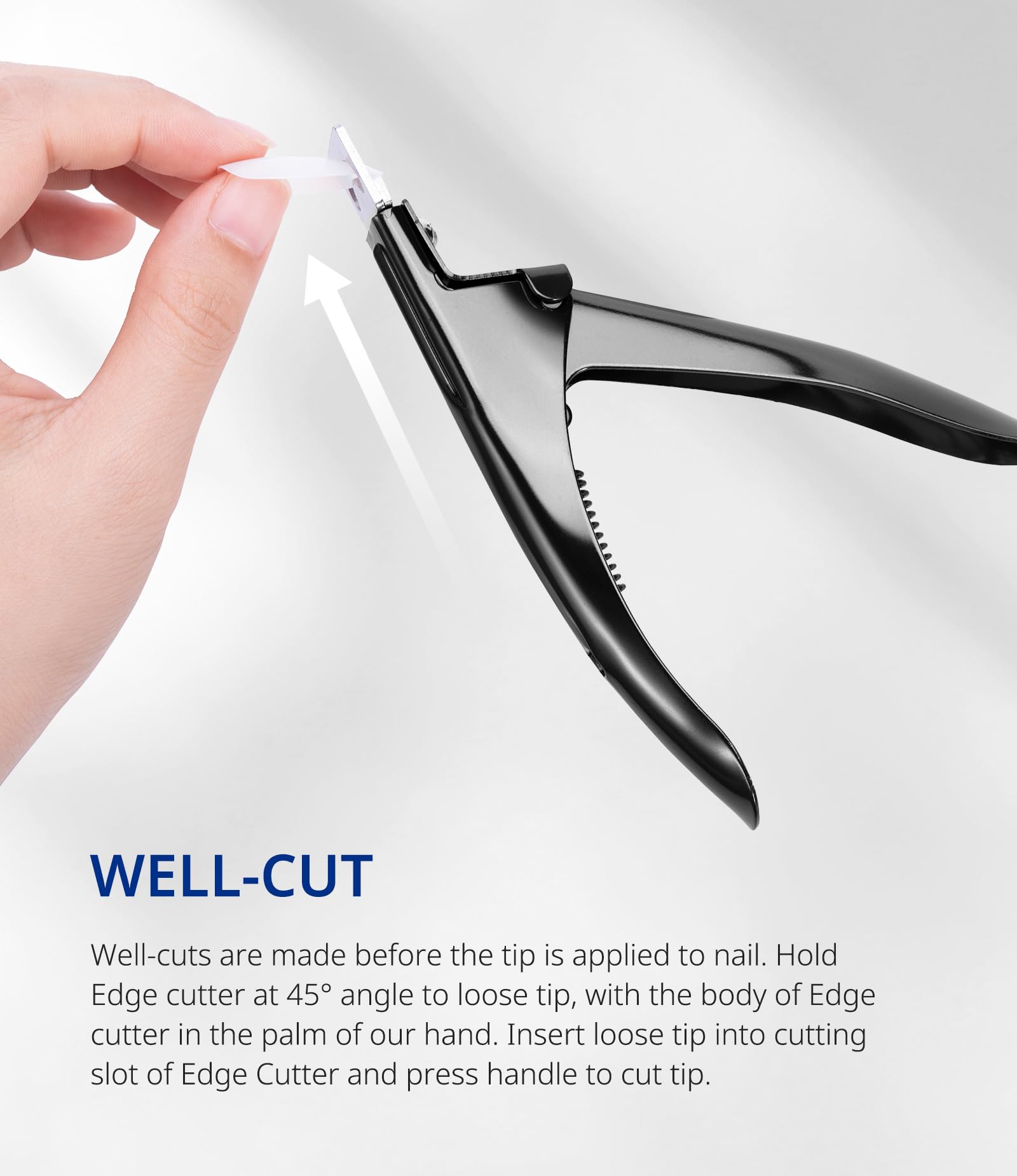 Professional Stainless Steel Acrylic Nail Clippers - Adjustable Fake Nail Cutters for Artificial Nails & Tips, Rustproof Manicure Pedicure Tool for Salon & Home Use, Perfect for Nail Art & Acrylic Extensions - Black
