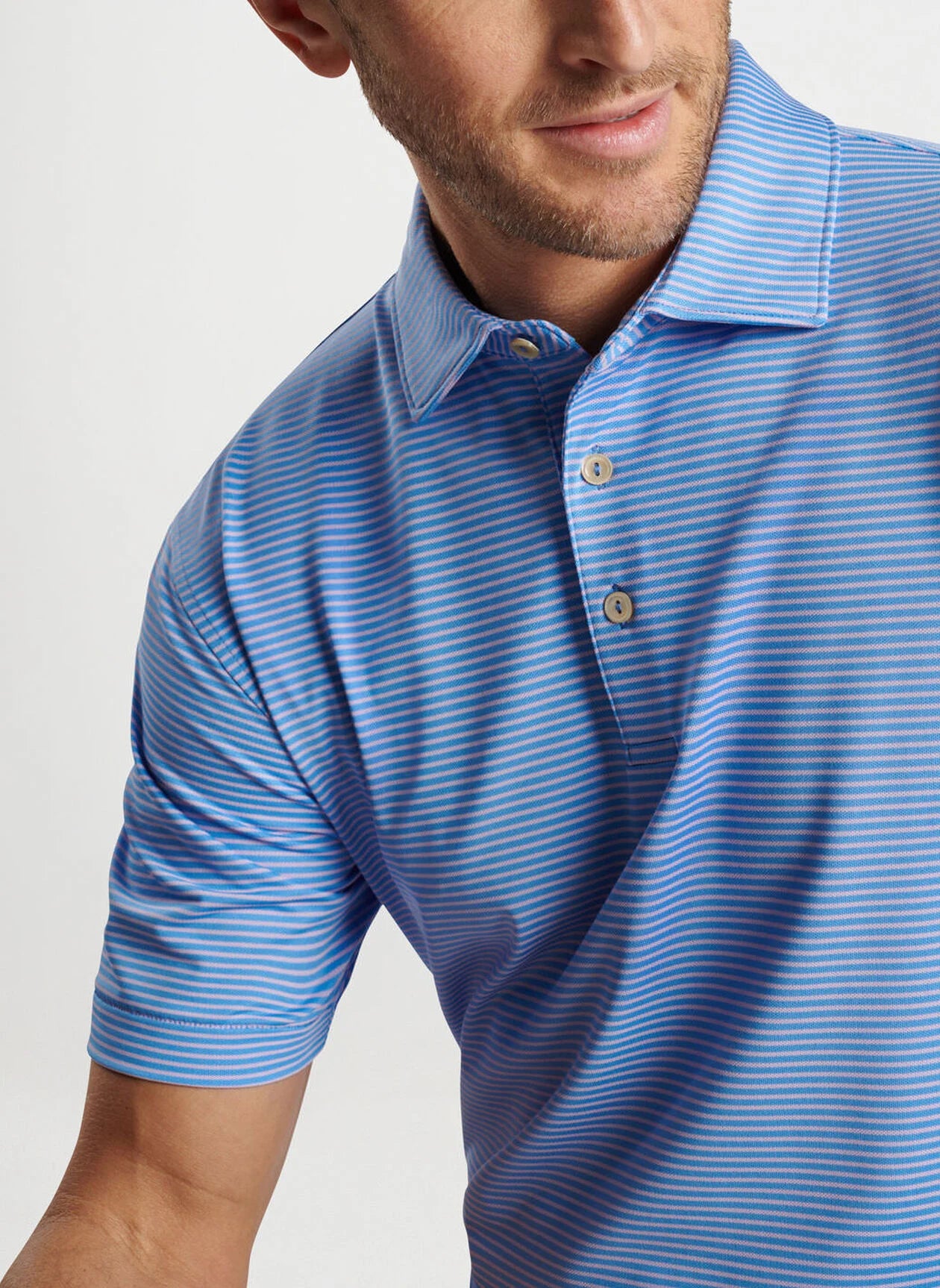 Peter Millar Men's Performance Mesh Short Sleeve Polo Shirt - Breathable, Moisture-Wicking Golf & Casual Wear for Summer