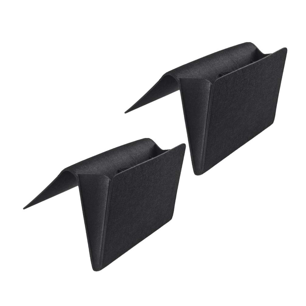 TOPBATHY 2-Pack Hanging Bedside Storage Organizer - Cloth Storage Bins for Bed, Couch & Sofa - Space-Saving Bedside Pouch & Hanging Case - Perfect for Dorm Rooms, Small Apartments & Student Living