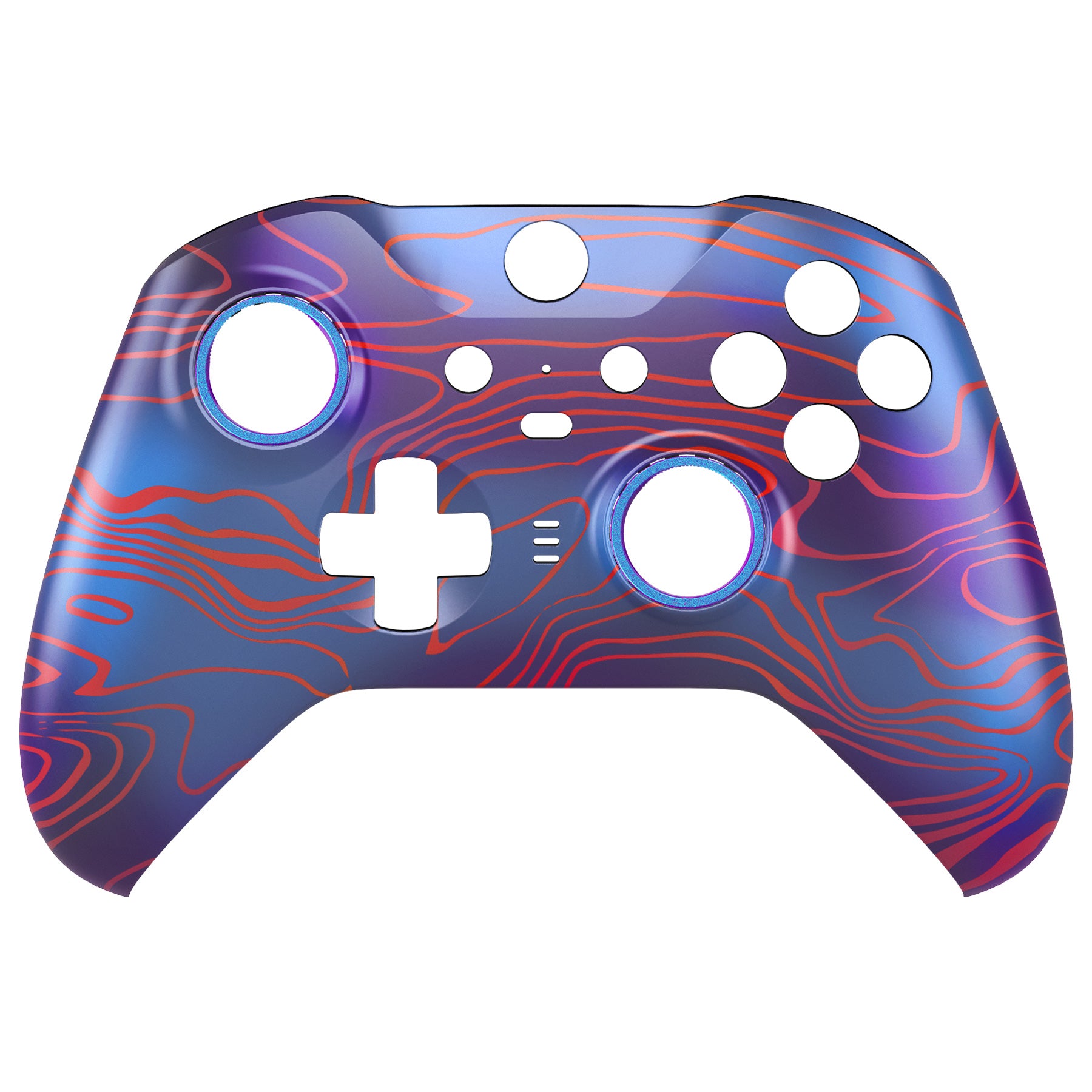 eXtremeRate Damascus Camo Replacement Front Housing Shell Case with Accent Rings for Xbox One Elite Series 2 & Elite 2 Core Controller (Model 1797) - Custom Gaming Setup & Controller Protection