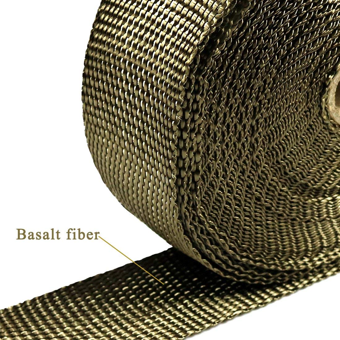 High-Performance Motorcycle Exhaust Wrap - 2 Rolls x 50 Ft Heat Resistant Fiberglass Tape for Improved Engine Performance & Heat Protection - Perfect for Racing, Custom Bikes & Off-Road Motorcycles