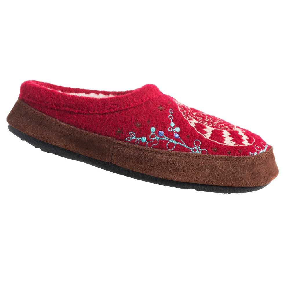 Women's Cozy Forest Mule Slippers with Non-Slip Indoor/Outdoor Sole - Soft House Shoes for Relaxing at Home, Quick Errands & Backyard Comfort