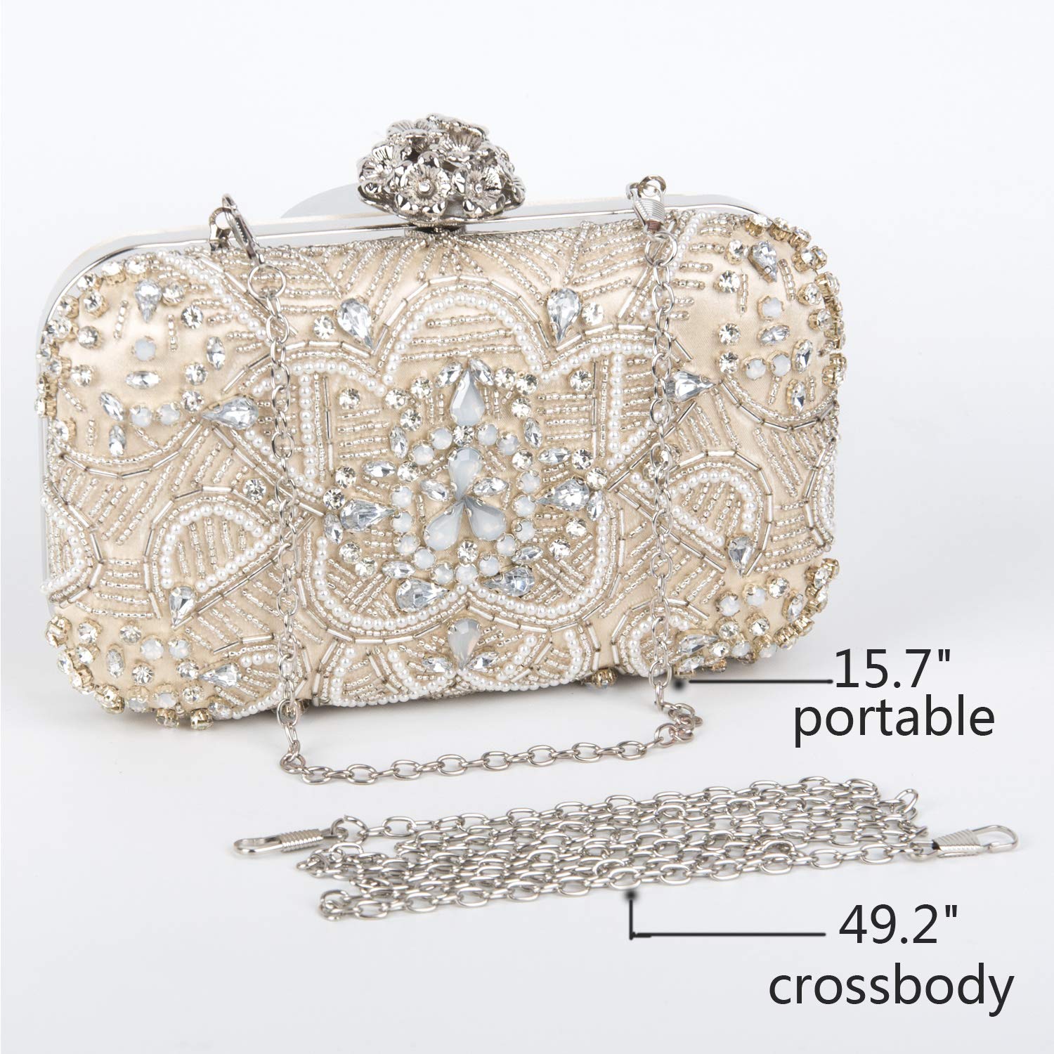 Elegant Women's Crossbody Clutch Evening Bag - Formal Classic Handbag Purse for Parties, Weddings & Special Occasions | Perfect for Date Nights, Cocktail Events & Evening Outings
