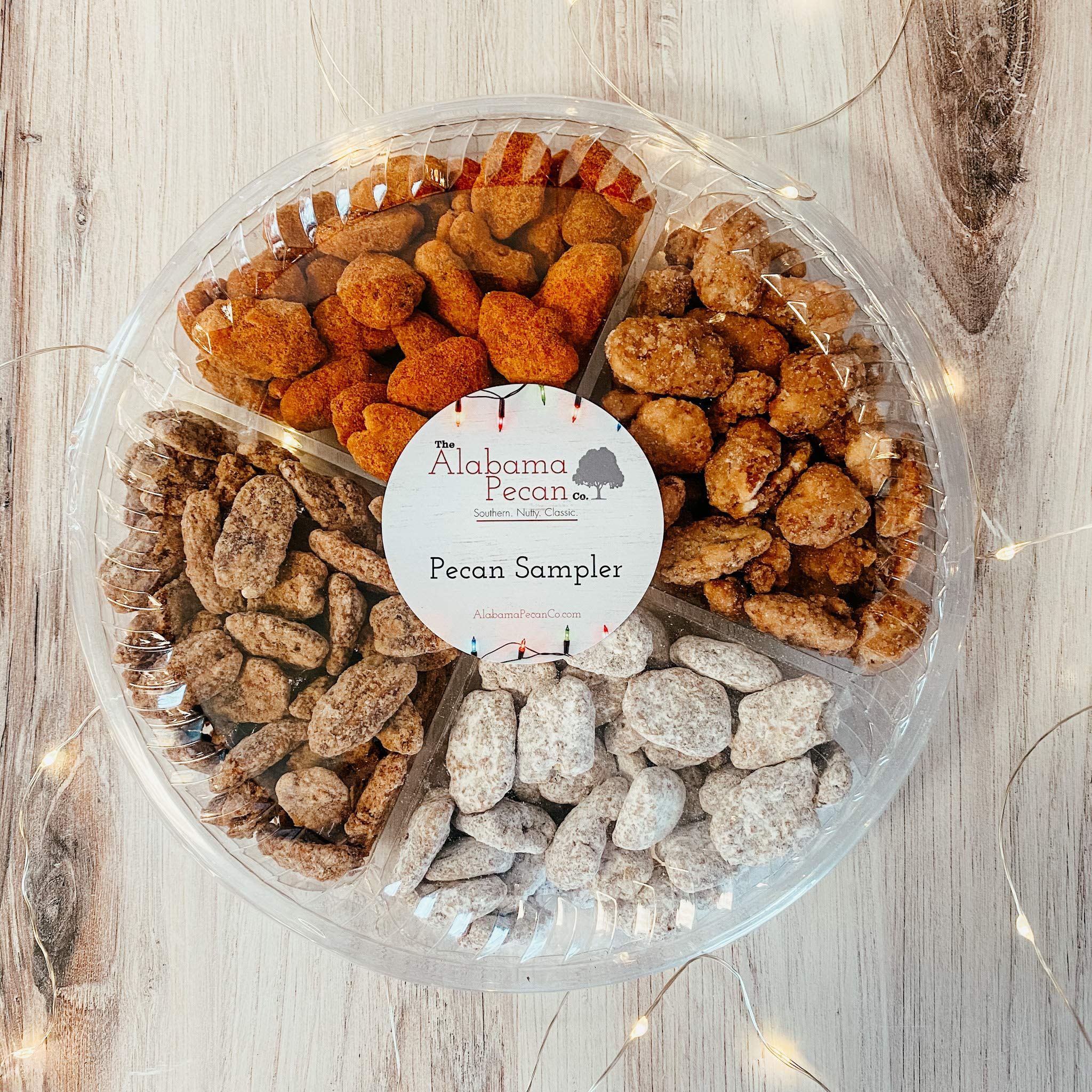 1.5 LB Premium Candy Pecan Sampler - Delicious Mixed Nuts Gift for Holidays, Parties & Snacking