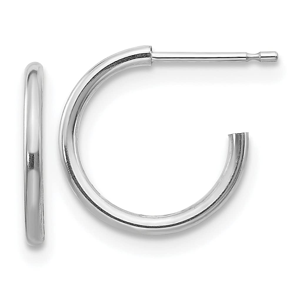 14K White Gold Hoop Earrings for Women - Classic CZ Post Earrings Set, Dainty Fine Jewelry Gift for Her - Perfect for Weddings, Anniversaries & Everyday Elegance