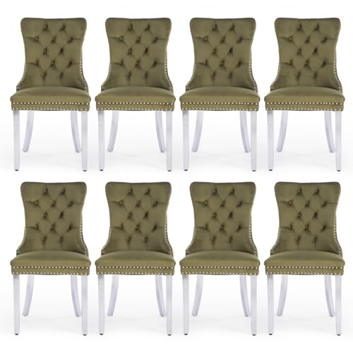 Olive Green-silver Plated Leg