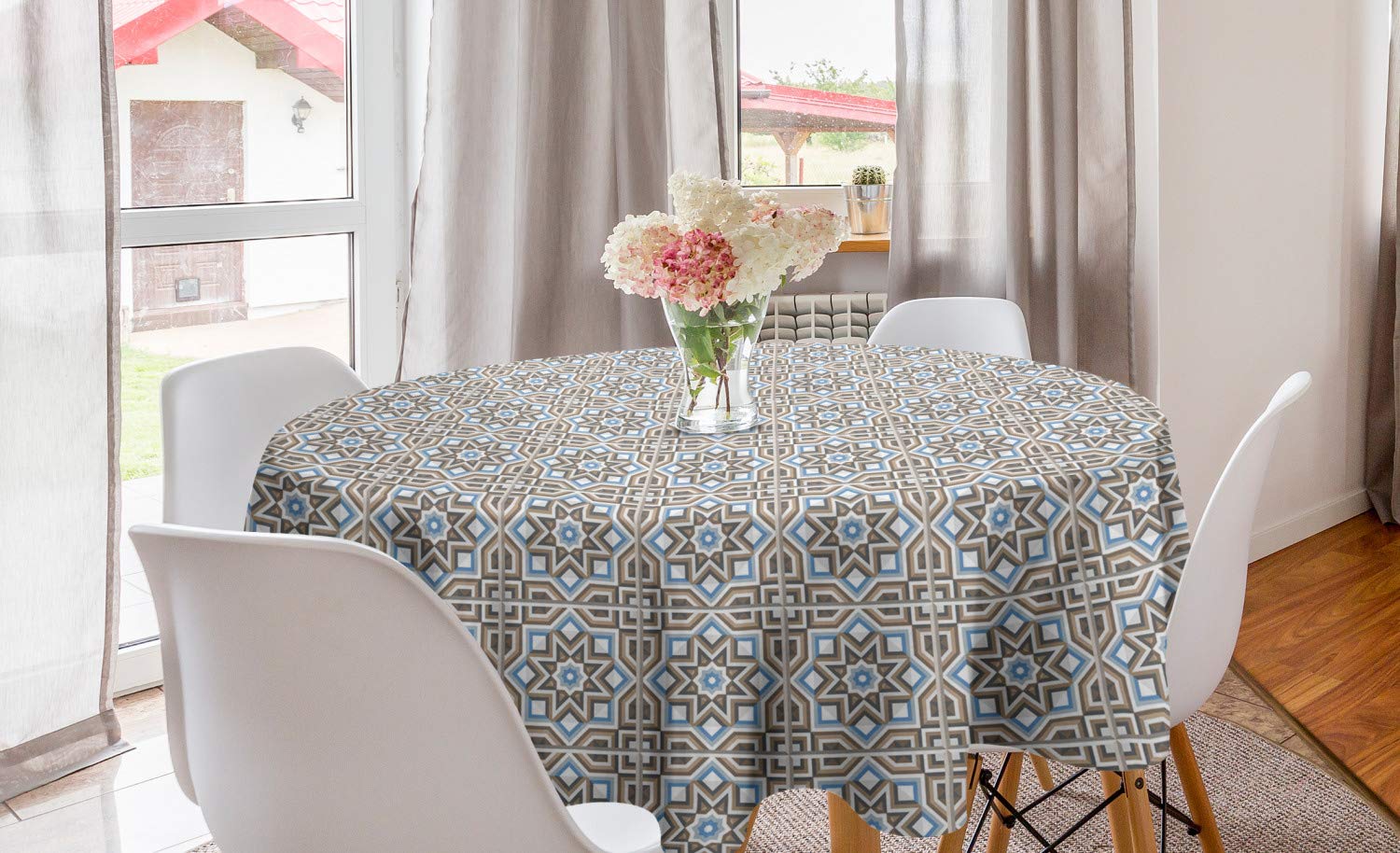 Ambesonne Abstract Round Tablecloth 60