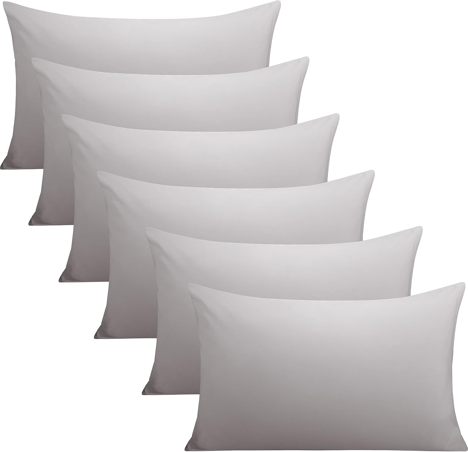 NTBAY 6 Pack Queen Size Microfiber Pillowcases - Ultra Soft, Wrinkle-Free, Envelope Closure (20x30 Inches) for Bedroom, Hotel, Travel & Home Decor