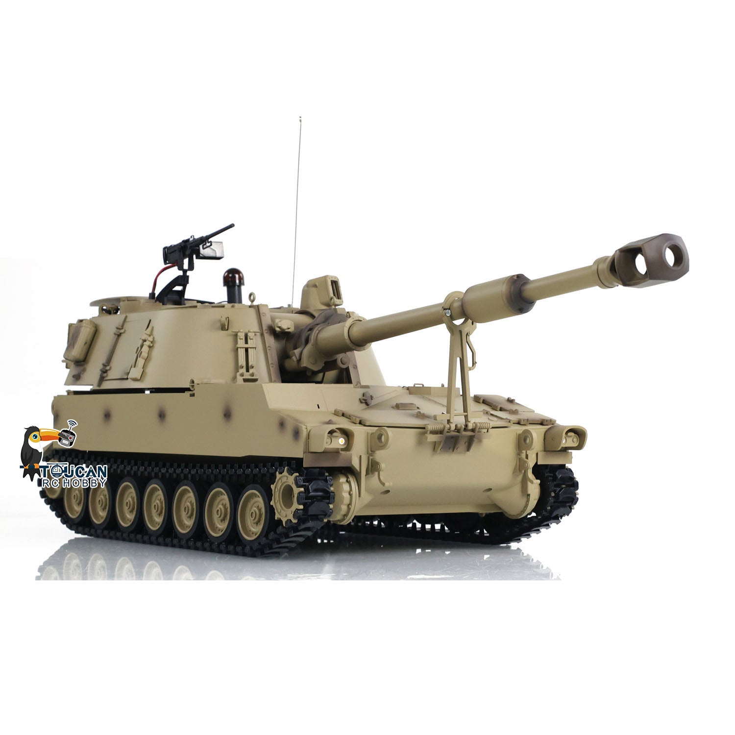 1/16 Tongde RC Tank M109A2 Self-Propelled Howitzer RTR Infrared BB Shooting with Barrel Recoil - Military Vehicle Model Toy for Adults & Collectors - Battle Simulation & Outdoor Play