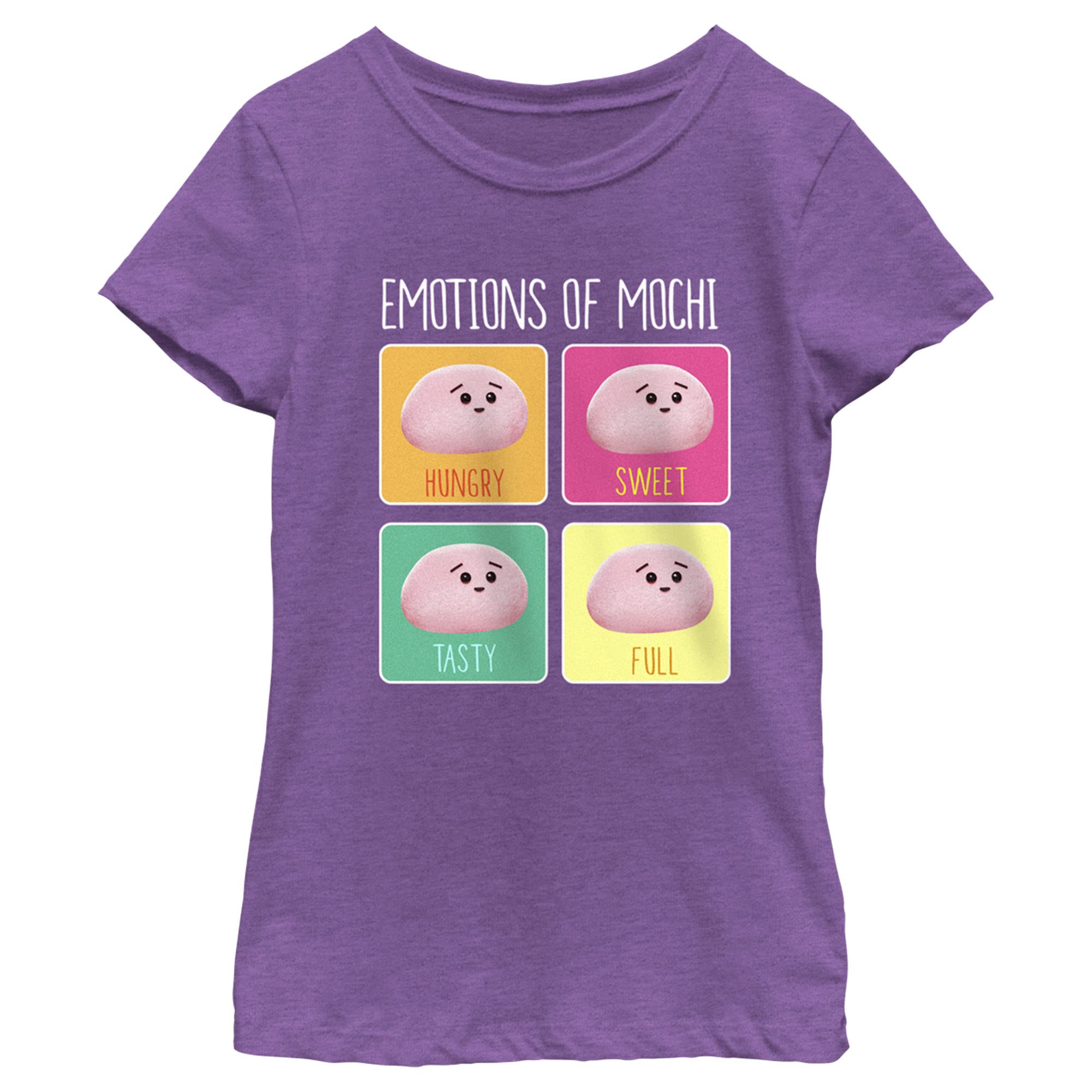 Fifth Sun Waffles & Mochi Emotes Graphic Short Sleeve T-Shirt for Women | Cute Anime Kawaii Style Top | Perfect for Casual Wear, Cosplay & Anime Conventions
