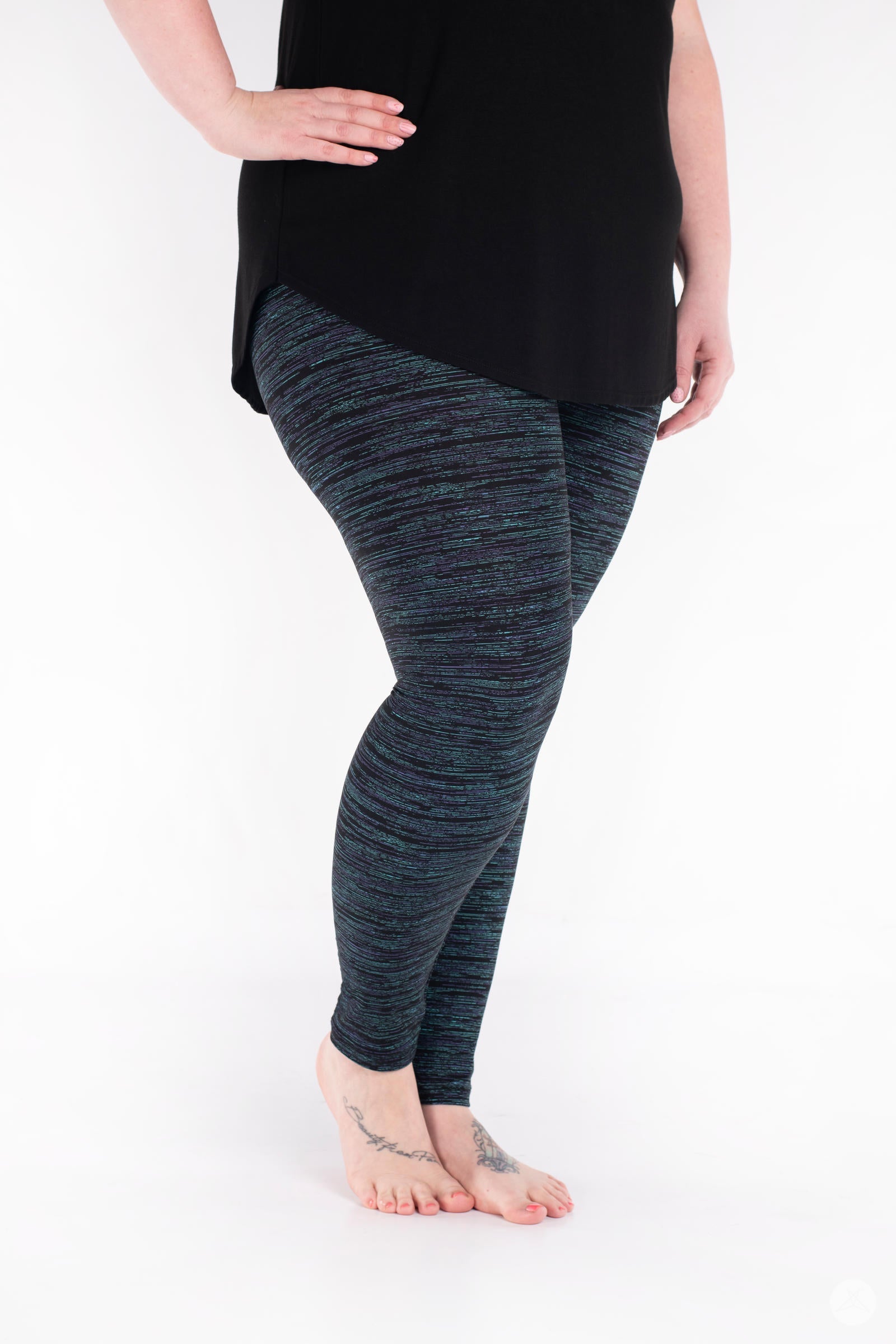 Arcade Opal Patterned Leggings for Women - High Waisted Yoga Pants with Unique Print - Perfect for Workout, Gym, Running & Casual Wear