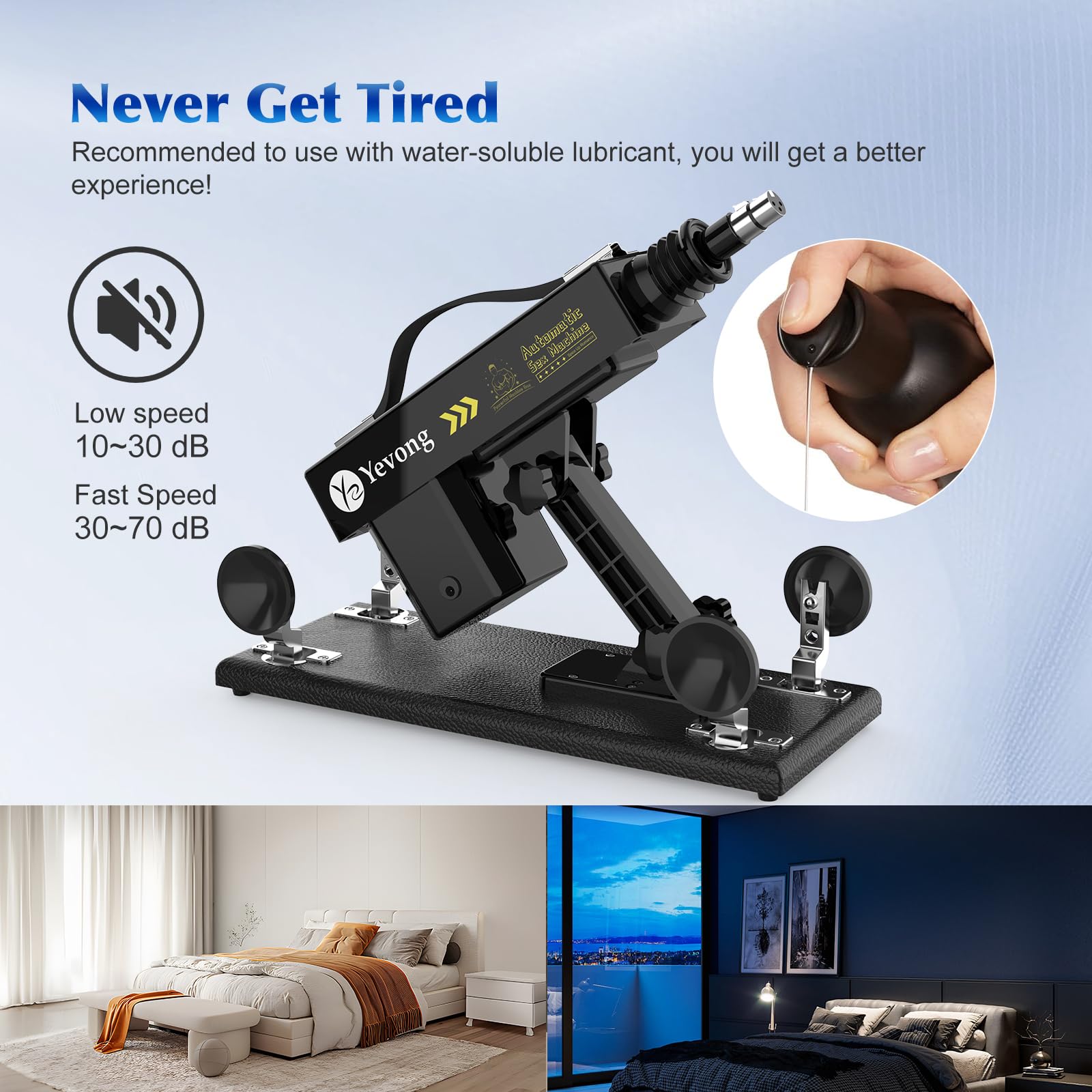 Realistic Thrusting Sex Machine for Men & Women - Adult Fucking Machine with 3 XLR Connector & 7 Accessories - Perfect for Couples Play, Solo Pleasure & BDSM Scenes