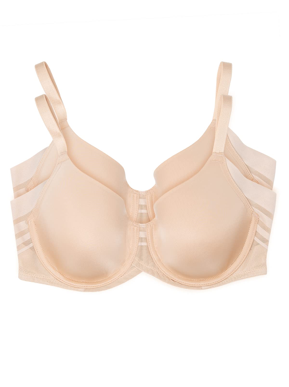 Felina Marvelous Side Smoothing T-Shirt Bra for Women - Seamless Plus Size Lingerie with Tighter Band | Everyday Comfort & Support for Work, Yoga & Casual Wear
