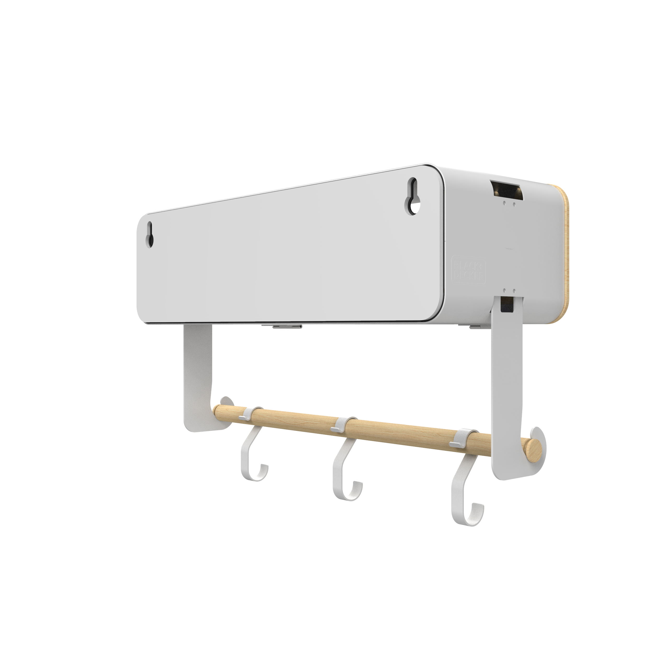 White Magnetic Rack System Shelf with Door - Space-Saving Storage for Kitchen, Bathroom & Garage Organization