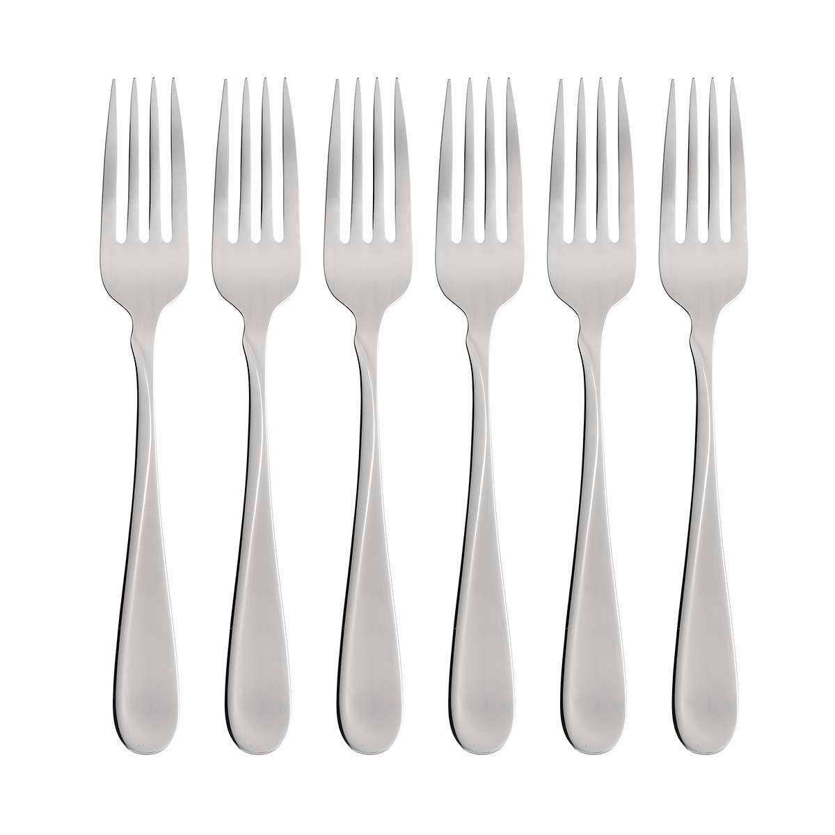 6-Piece Stainless Steel Flight Dinner Fork Set - Elegant Flatware for Airplane Meals, Travel Dining, and Picnics
