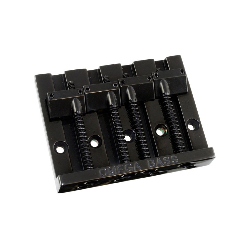 Omega Bass Bridge 4 String Replacement for Electric Guitar (BB-3350-003) - Premium Allparts & Small Parts Kit | Perfect for Bass Guitar Repair, Maintenance & Upgrades