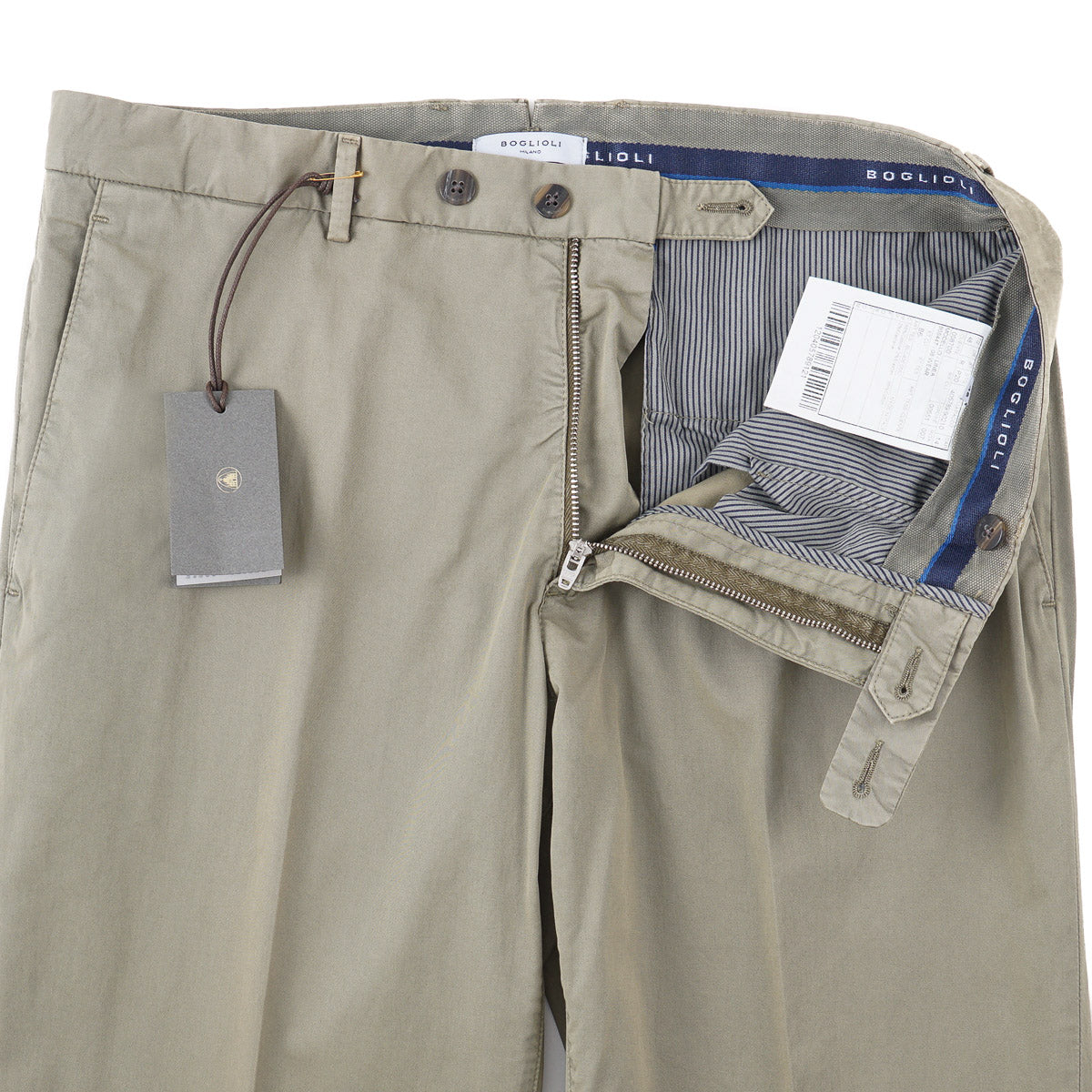 Boglioli Men's Regular Fit Washed Cotton Casual Pants | Comfortable & Stylish Trousers for Business Casual & Weekend Wear