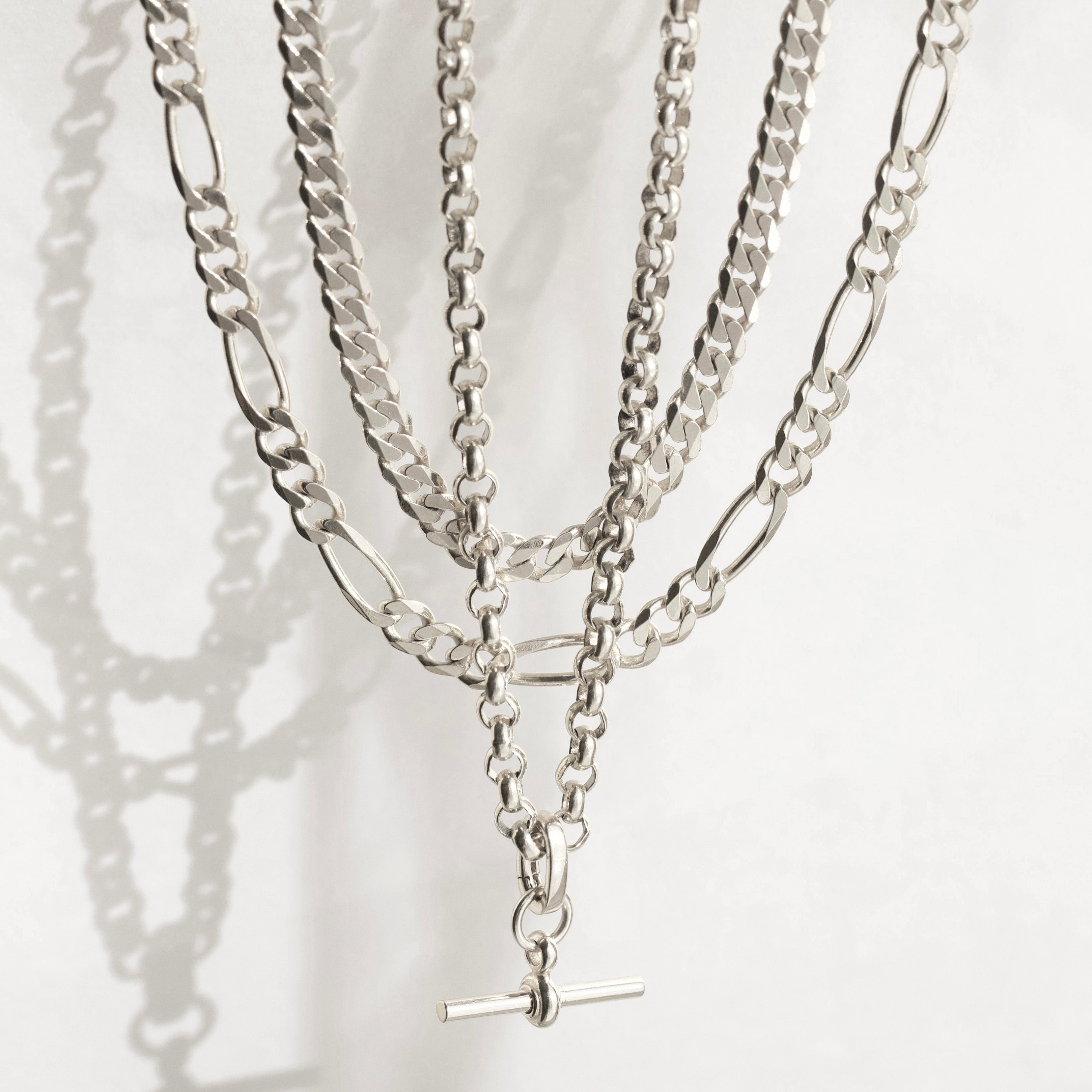 Men's Sterling Silver Curb Chain Necklace - Durable & Stylish Jewelry for Everyday Wear, Gifts & Special Occasions