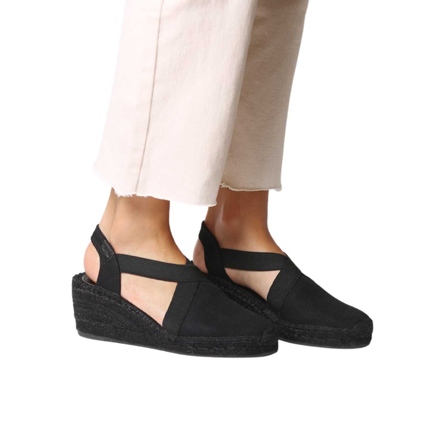Women's Plain Silk Wedge Espadrilles - Comfortable Summer Sandals for Beach, Vacation & Casual Outings