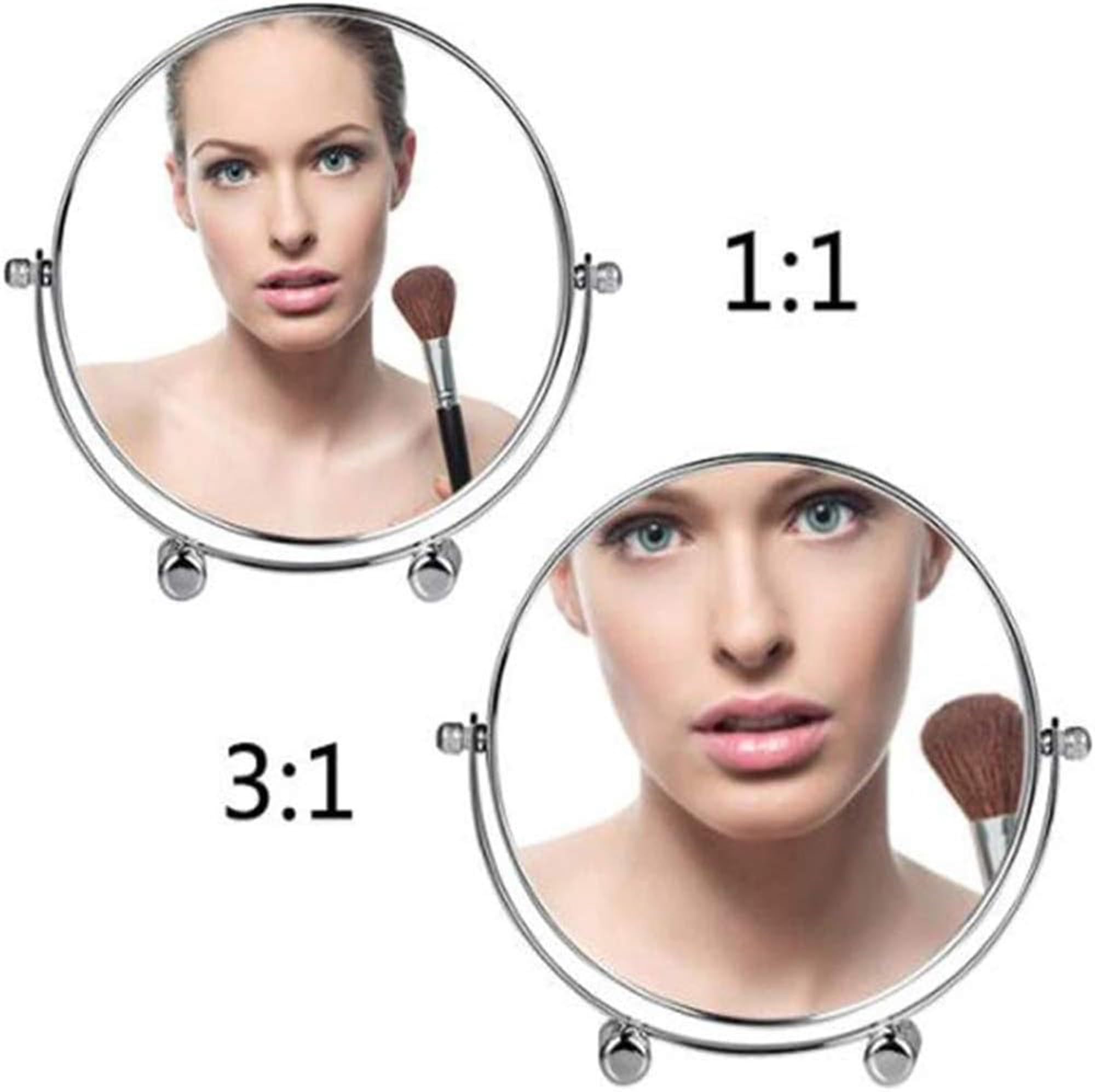 SIBY Double Sided Makeup Mirror with 1X & 5X Magnification - 360° Rotating Vanity Mirror with Stand for Makeup Application, Skincare & Eyebrow Grooming | Perfect for Bedroom, Bathroom & Dressing Table
