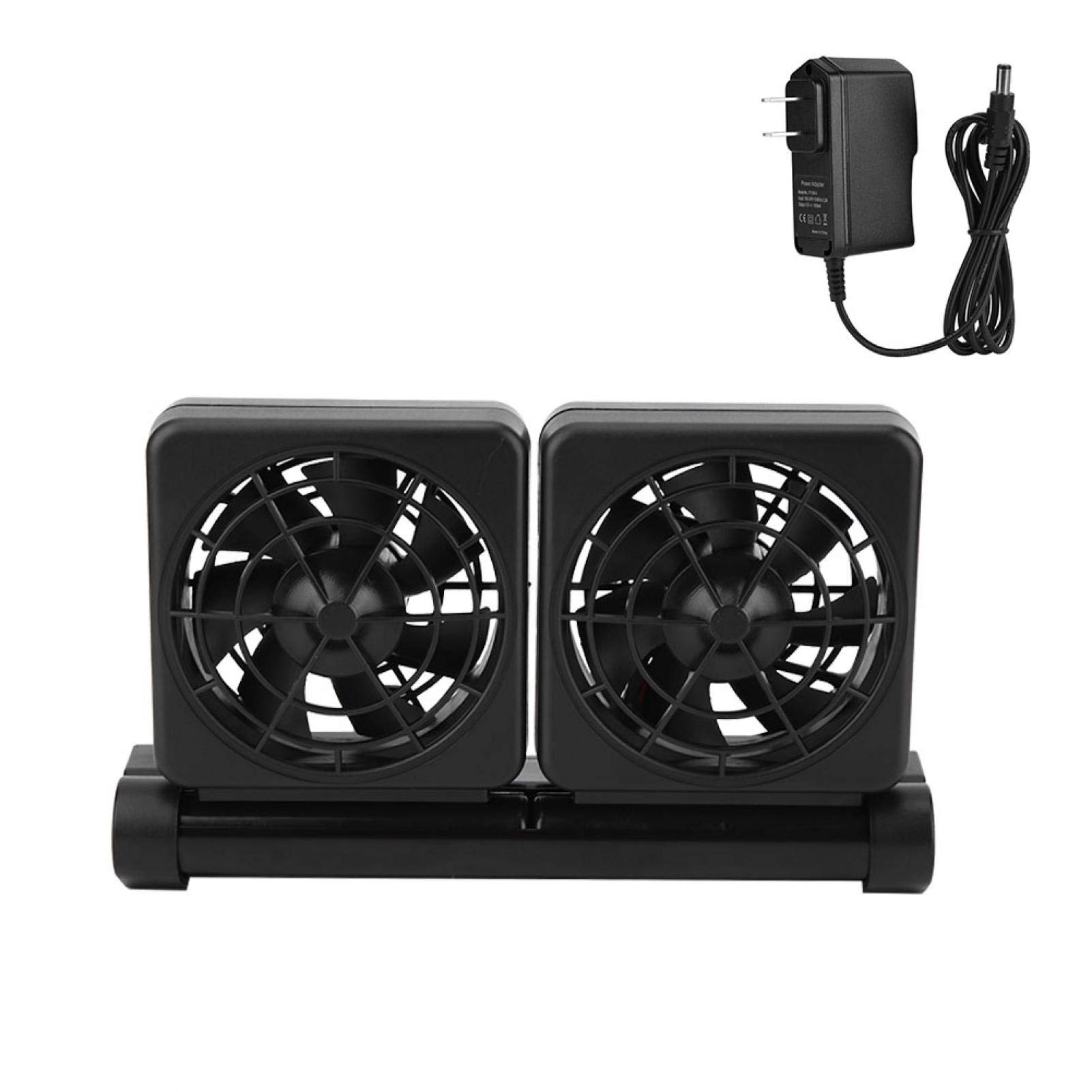 Mini Double Head Adjustable Fish Tank Cooling Fan - 100-240V Aquarium Chiller with US Plug | Keep Your Fish Healthy in Summer & Small Aquariums