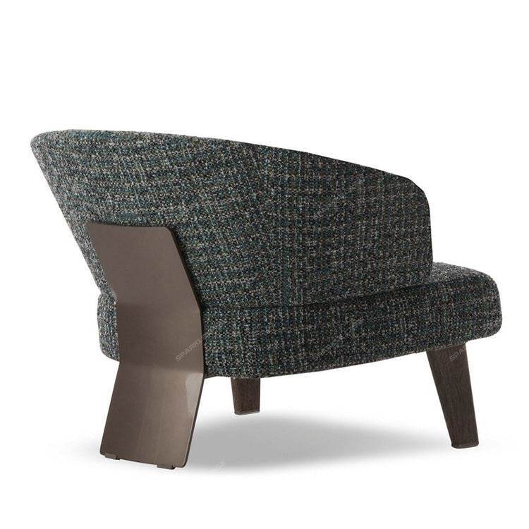 Liora Linen Fabric Armchair - Modern Upholstered Accent Chair for Living Room, Bedroom & Office - Comfortable Lounge Chair with Solid Wood Legs (Beige) - Perfect for Reading, Relaxing & Home Decor