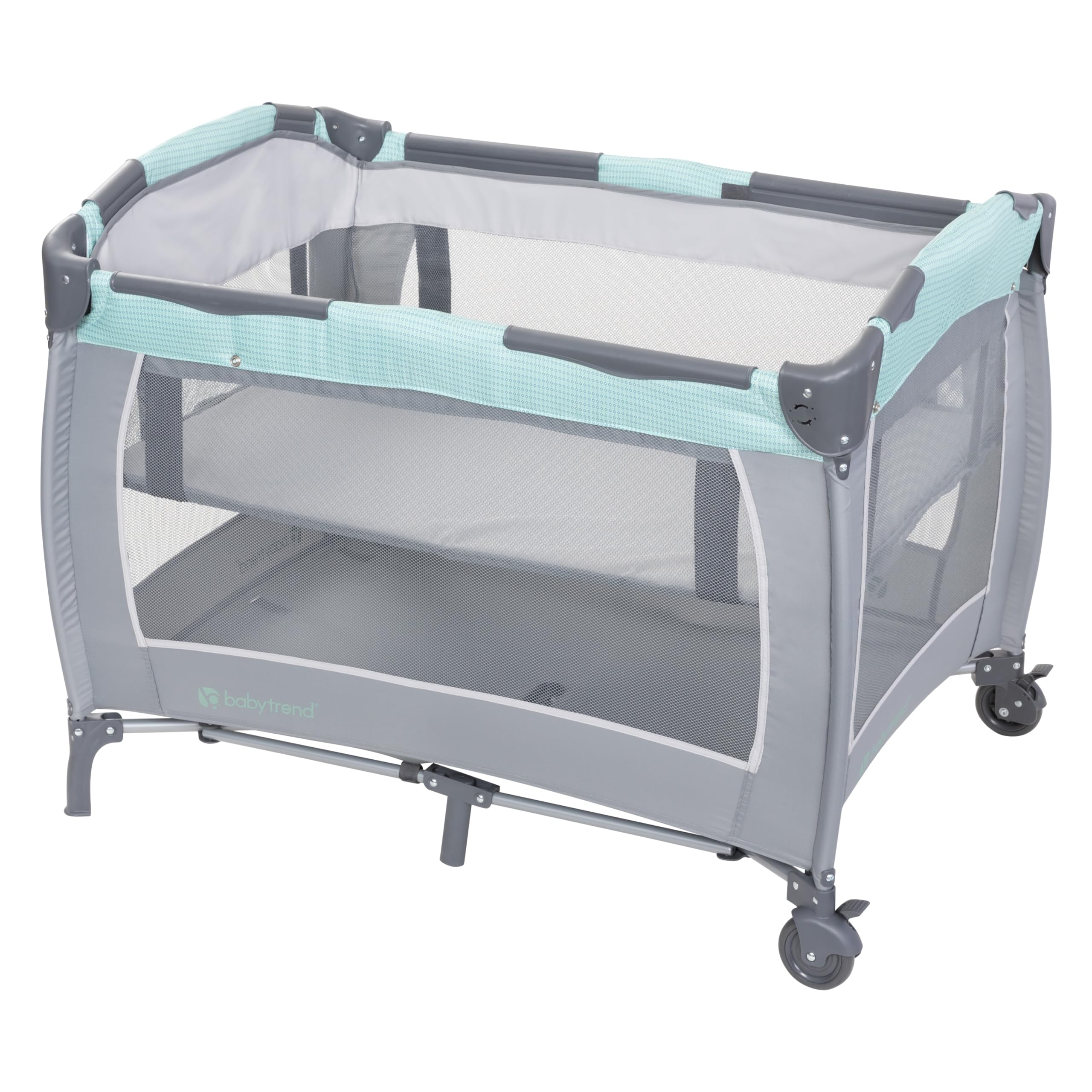 Baby Trend Lil' Snoppe Deluxe III Portable Infant Bassinet - Lightweight & Breathable Cozy Mint Design for Newborns | Perfect for Nursery, Travel & Bedside Sleeping