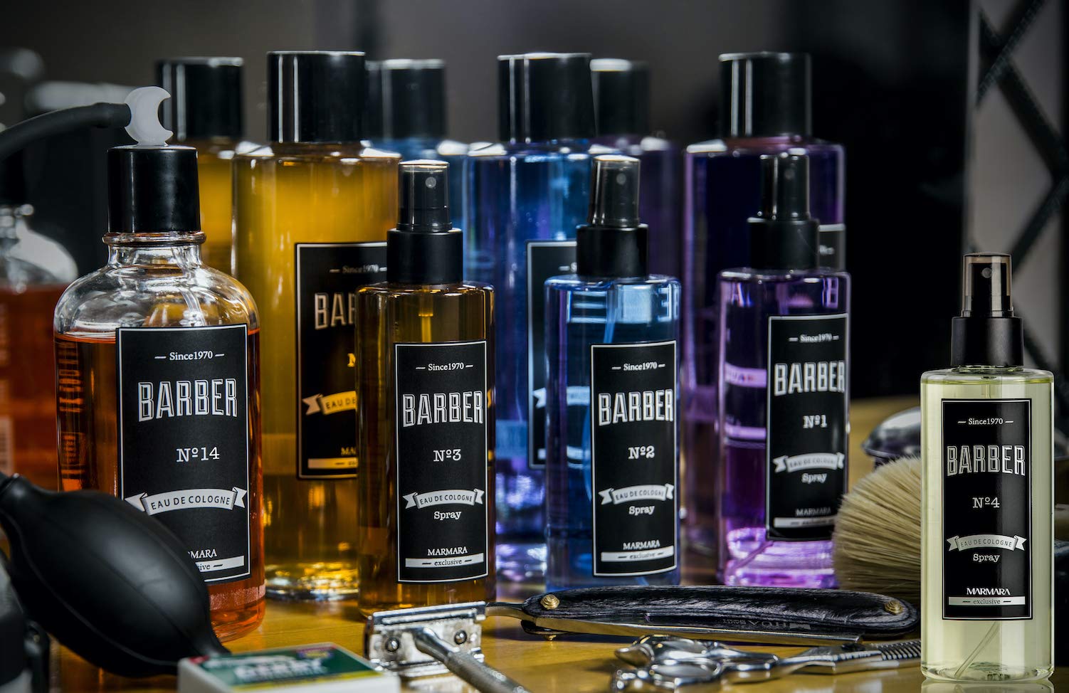 Marmara Barber Cologne No.4 Green - 250ml x 2 Bottles Set for Modern Barbers & Traditional Shaving | Fresh Long-Lasting Fragrance for Men's Grooming & After Shave Routine
