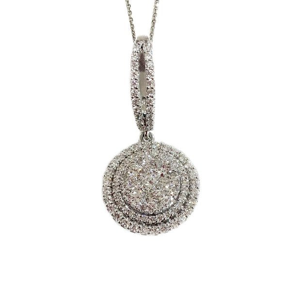 14K White Gold Diamond Pendant Necklace for Women - Elegant Solitaire Diamond Jewelry Gift for Anniversary, Valentine's Day & Special Occasions