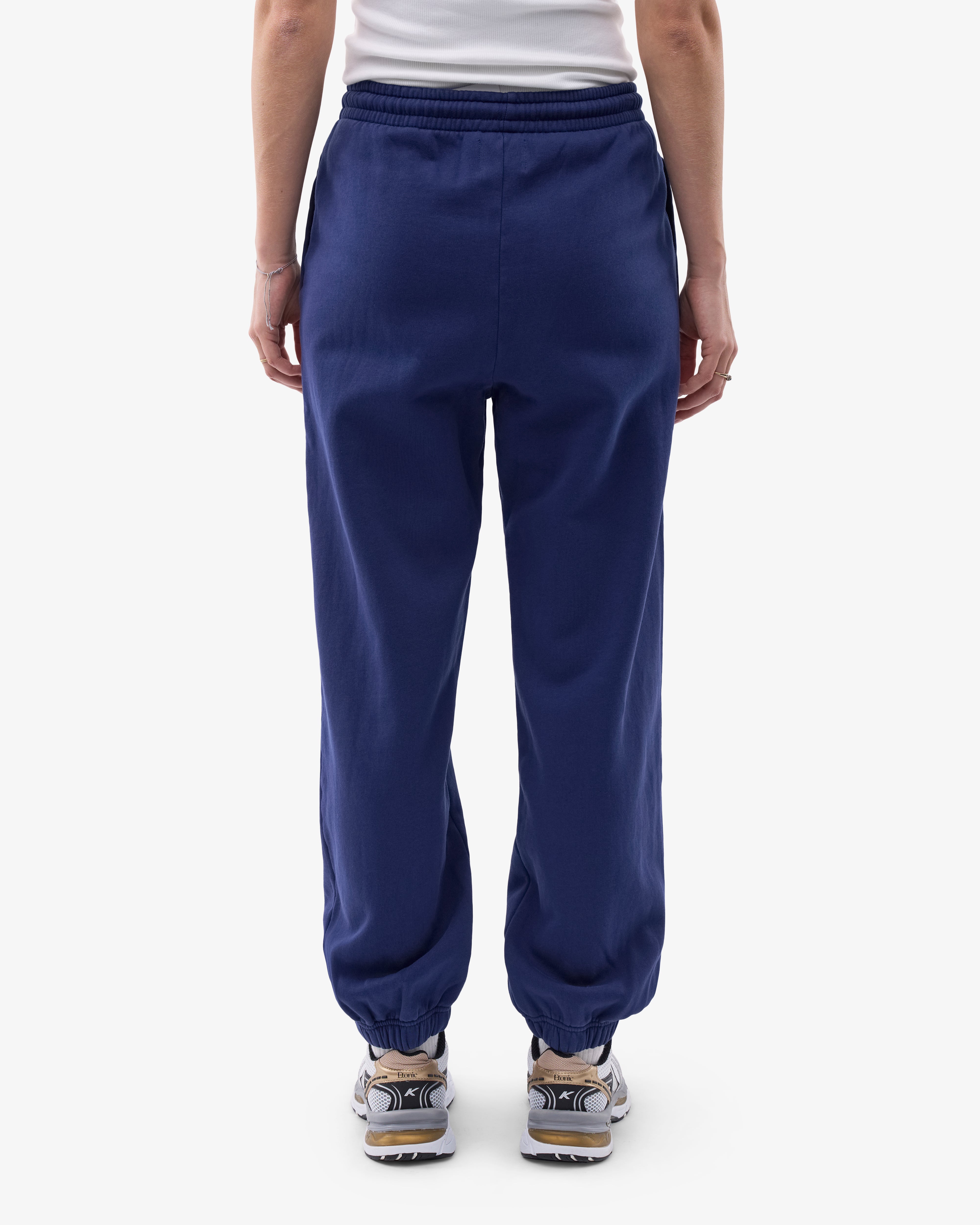 Organic Relaxed Sweatpants for Women - Soft Cotton Lounge Pants with Pockets - Marine Blue - Perfect for Yoga, Home & Travel Comfort