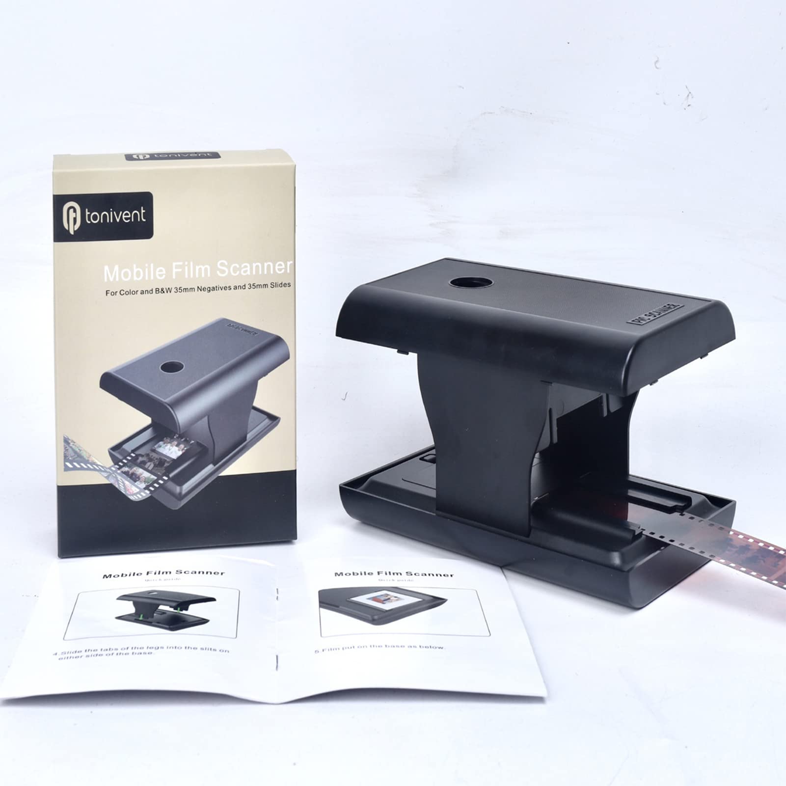 Joberio 5 Scanner - Portable Folding Photo Scanner for Digitizing Old Photos & 35mm/135mm Slides - Convert Film Negatives to Digital for Smartphone, PC & Cloud Storage - Perfect for Family Archives, Genealogy Projects & Photo Restoration