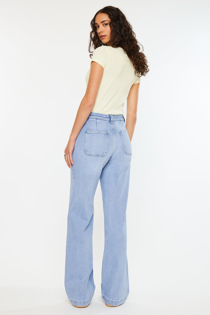 Astra High Rise Wide Leg Jeans for Women - Stretchy Comfort Denim Pants, Trendy Flared Trousers for Casual & Office Wear | Perfect for Everyday Outfits, Date Nights & Work Attire