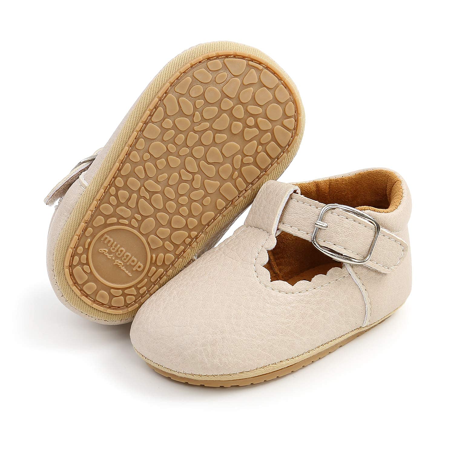 Baby Girl Soft Sole Mary Jane Shoes - Infant Toddler Walking Flat Shoes for Prewalkers & First Walkers - Princess Style Crib Shoes for Wedding & Special Occasions - Perfect for Parties, Photos & Everyday Wear