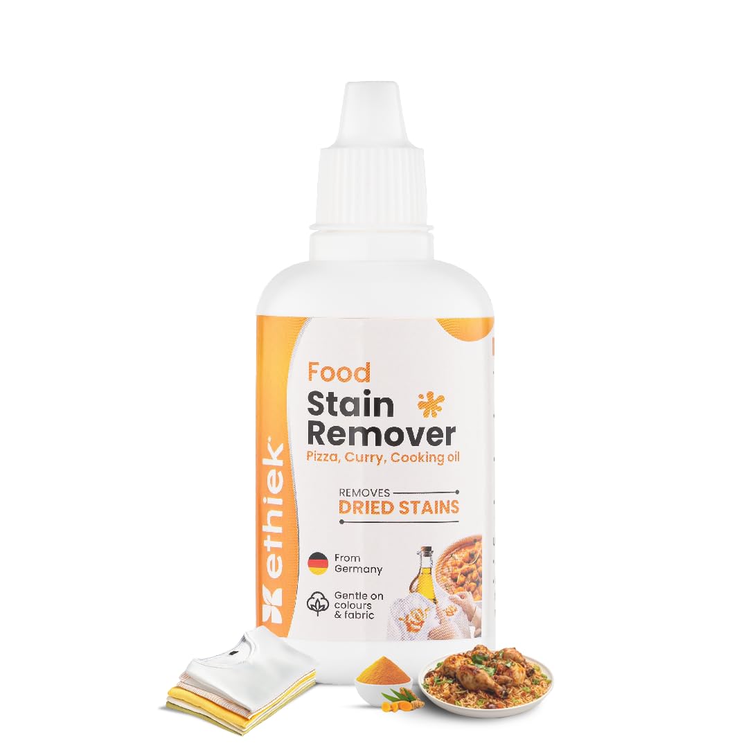 Ethiek | Professional Stain Remover for Food Stains - Removes Dried Curry, Sauces, Oil & More | Safe for All Colors & Fabrics | 50ml | Made in Germany | Perfect for Kitchen, Dining & Laundry Use
