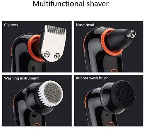 Rechargeable Rotary Electric Shaver for Men - Close Shave Beard Trimmer & Bald Head Haircut Machine | Cordless Wet/Dry Use for Travel, Home & Gym