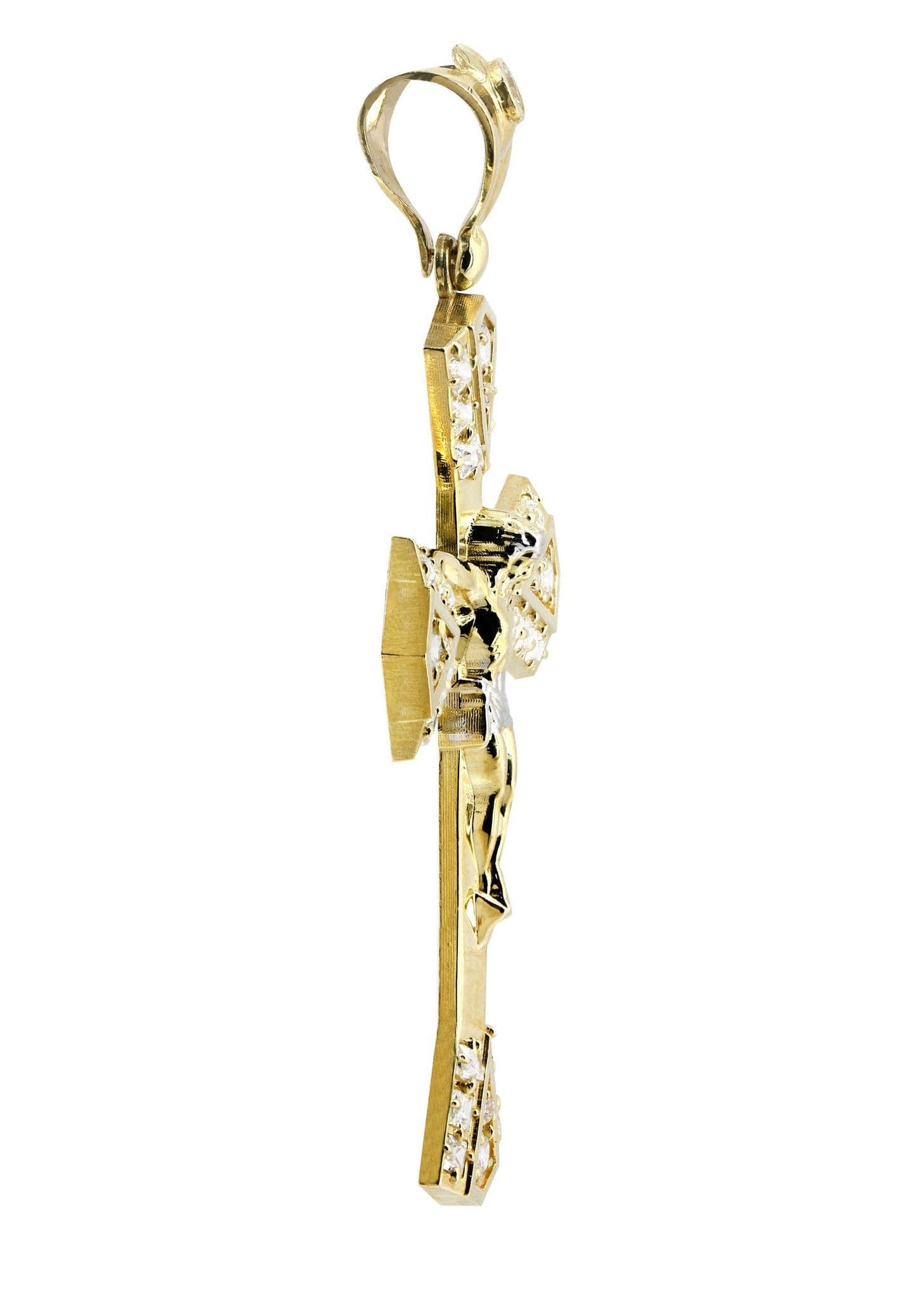 10K Gold Cross Pendant for Women & Men - 14.1 Grams Religious Jewelry - Perfect for Baptism, First Communion & Everyday Wear