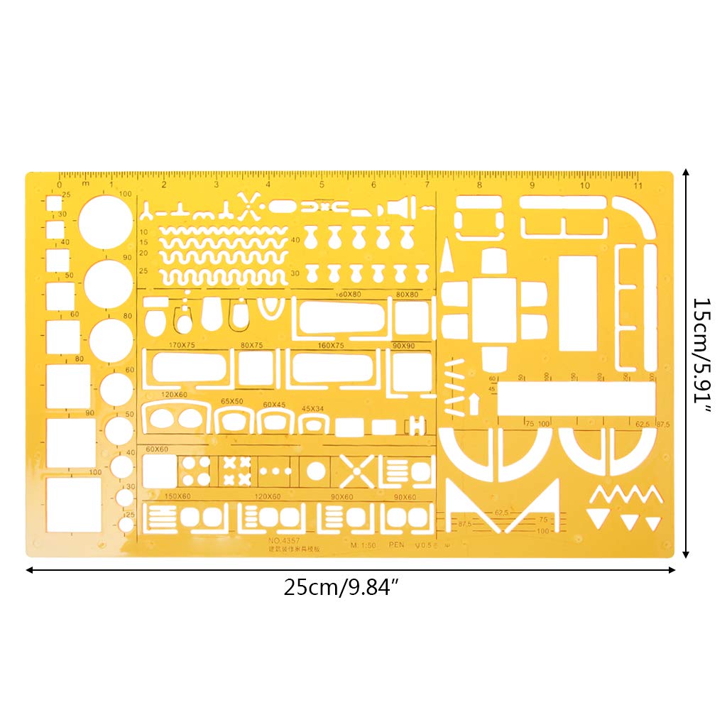 1:50 Scale Precision Tailor Ruler for Math, Architecture & Engineering - Drafting Template for Accurate Drawing & Design | Perfect for Students, Architects & Engineers