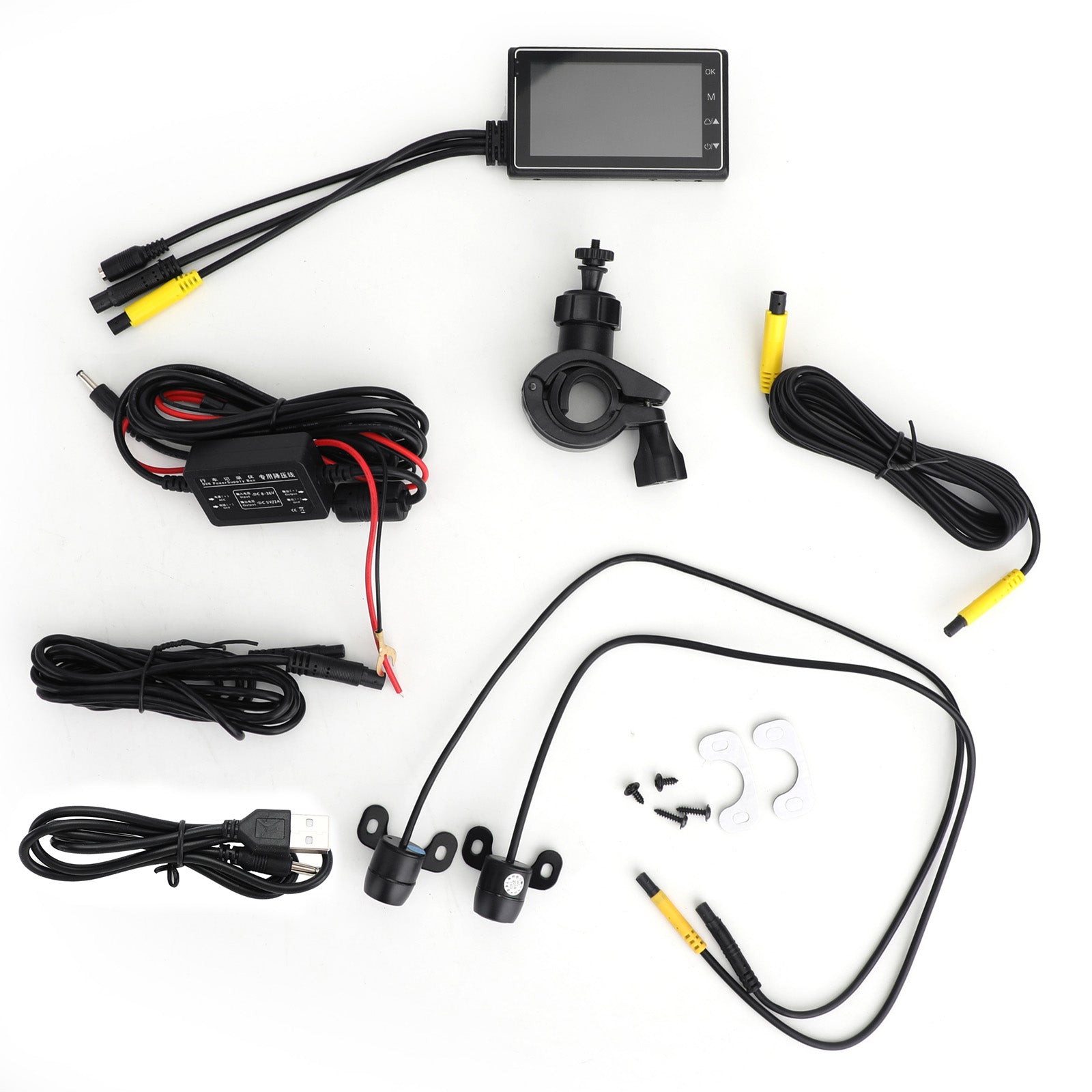 1080P Motorcycle DVR Camera - Dual Lens Motorbike Video Recorder with Night Vision for Safety Riding & Adventure Touring | Waterproof Action Camera for Harley, Honda, Yamaha & Other Bikes