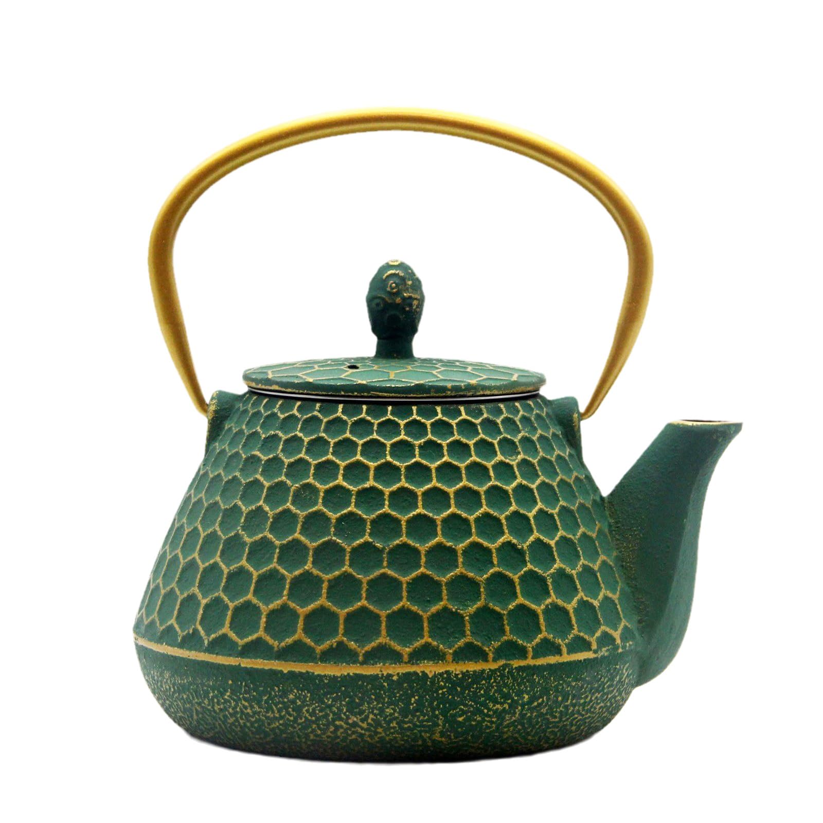 Japanese Cast Iron Tea Kettle with Enameled Interior - 34oz Tetsubin Teapot with Stainless Steel Infuser, Stovetop Safe for Perfect Tea Brewing - Ideal for Home, Office & Traditional Tea Ceremonies
