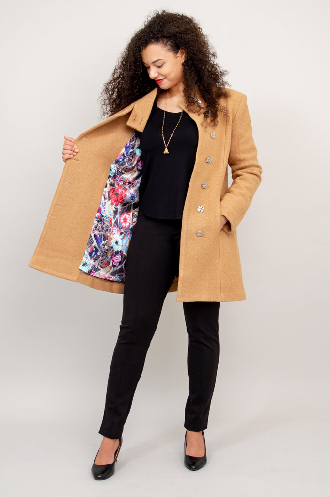 Premium Beige Wool Keston Coat for Women - Warm Winter Overcoat, Elegant Outerwear for Office, Dating & Casual Outings