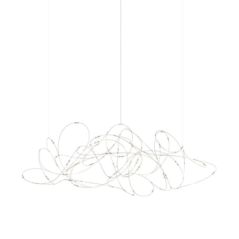 Modern Flock Pendant Light - Elegant Ceiling Hanging Lamp for Dining Room, Kitchen Island & Bedroom Decor - Adjustable Height LED Chandelier Lighting Fixture