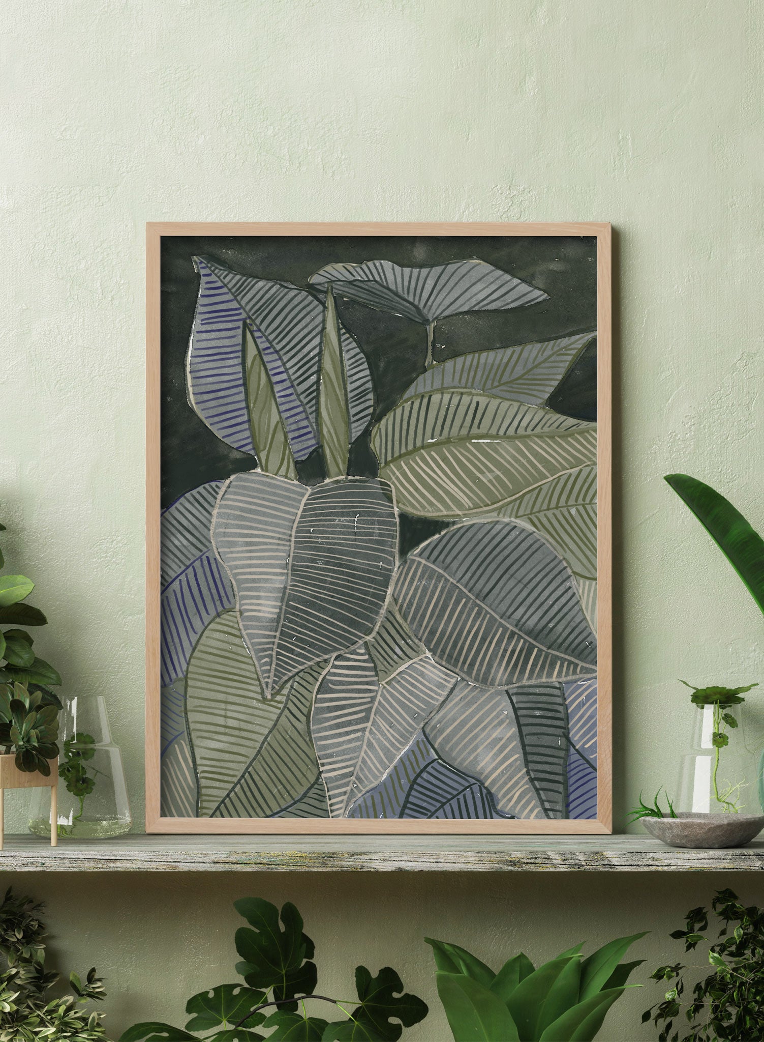 Leafy Symphony Botanical Wall Art Poster - Nature Inspired Home Decor for Living Room, Bedroom & Office