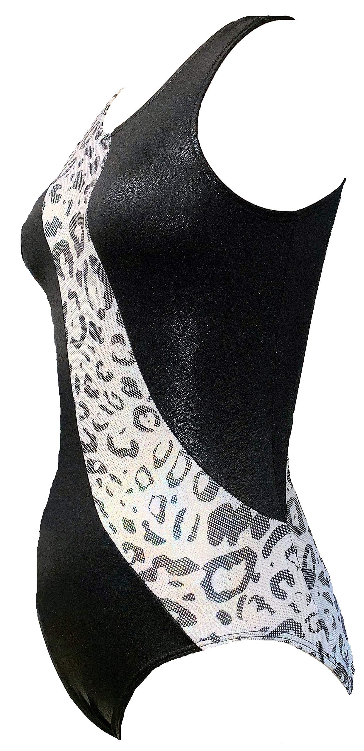 Sparkling Cheetah Print Gymnastic Leotard for Girls & Women - Stretchy Activewear for Dance, Cheerleading & Gymnastics Practice
