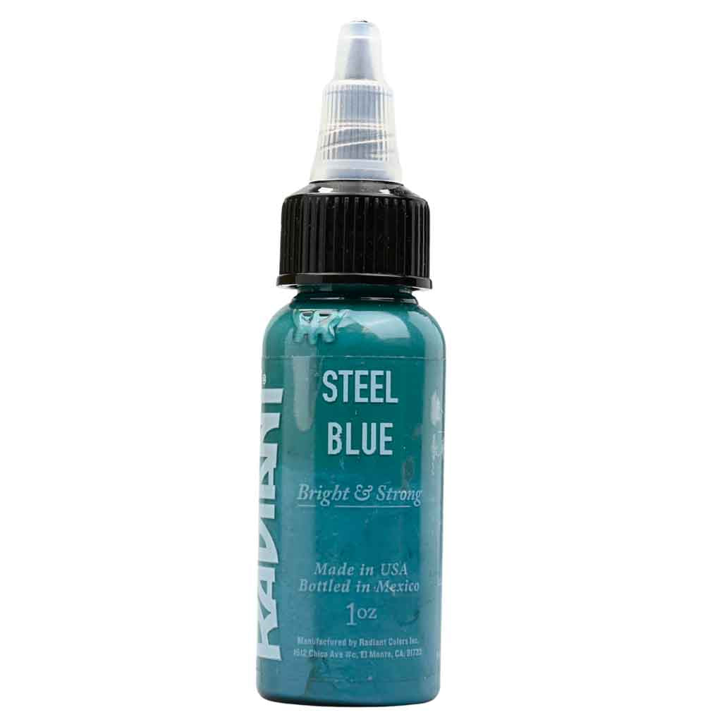Premium Steel Blue Radiant Ink - 1 oz Bottle for Calligraphy, Art & DIY Projects - Vibrant Waterproof Ink for Pens, Markers & Stamps