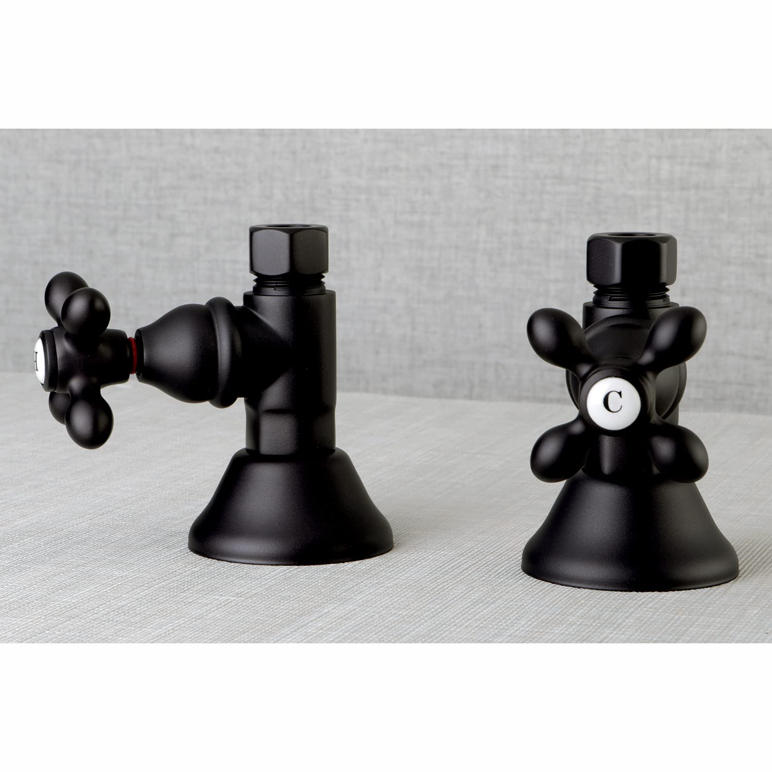 Kingston Brass CCK44155AX Straight Stop Shut Off Valve - Oil Rubbed Bronze Finish for Plumbing, Sink, and Toilet Water Supply Lines - Perfect for Home and Commercial Use