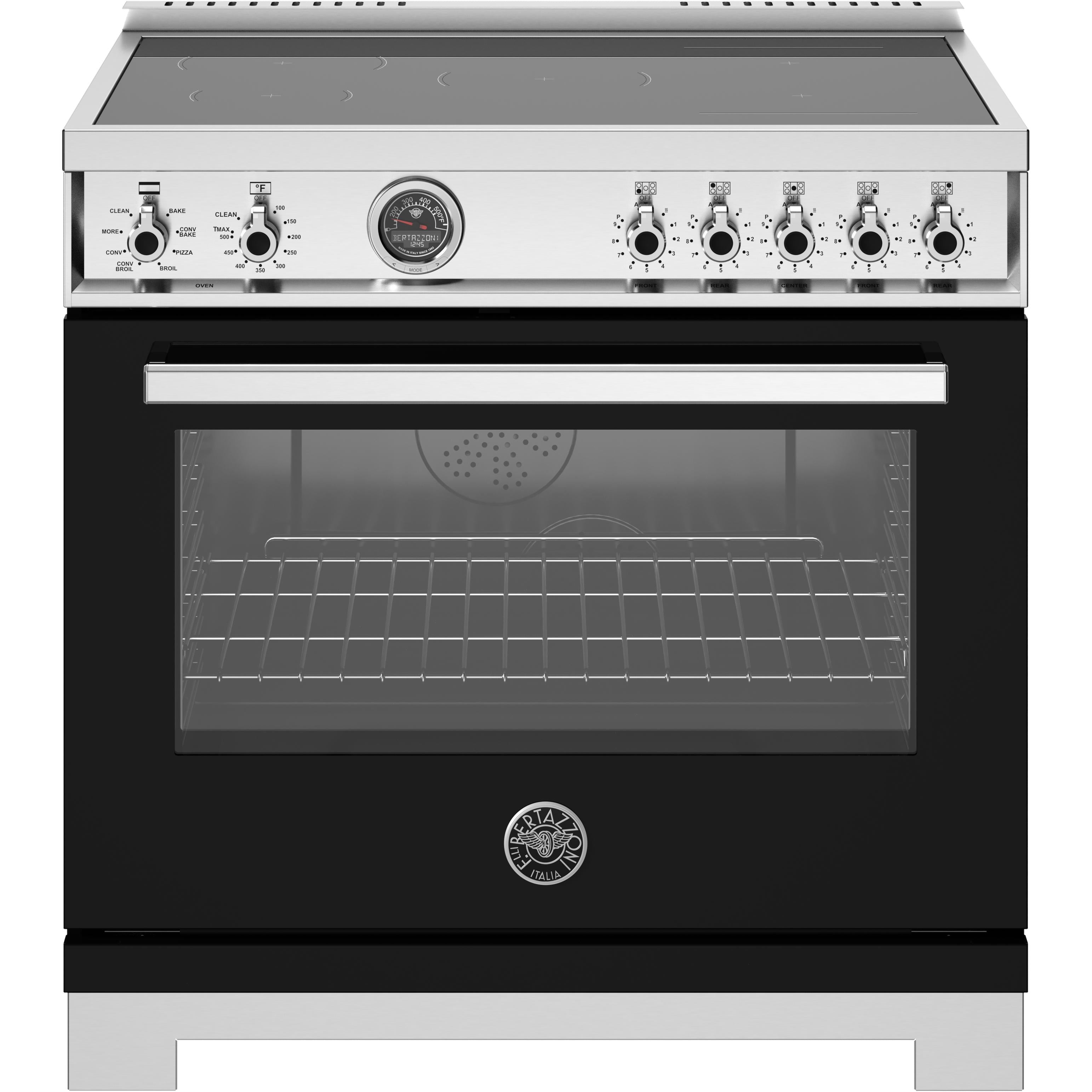 Bertazzoni PRO365ICFEPNET 36-Inch Freestanding Induction Range - Professional Grade Stainless Steel Cooktop for Modern Kitchens | Perfect for Home Chefs & Entertaining