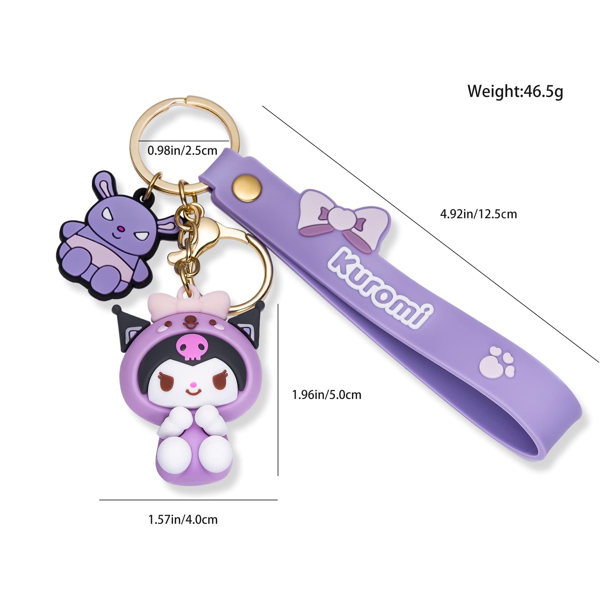 Cute Kawaii Anime Cartoon Keychain - Adorable Keyring Pendants for Car Keys, Backpacks & Jewelry Accessories | Perfect Gift for Anime Fans & Kawaii Lovers