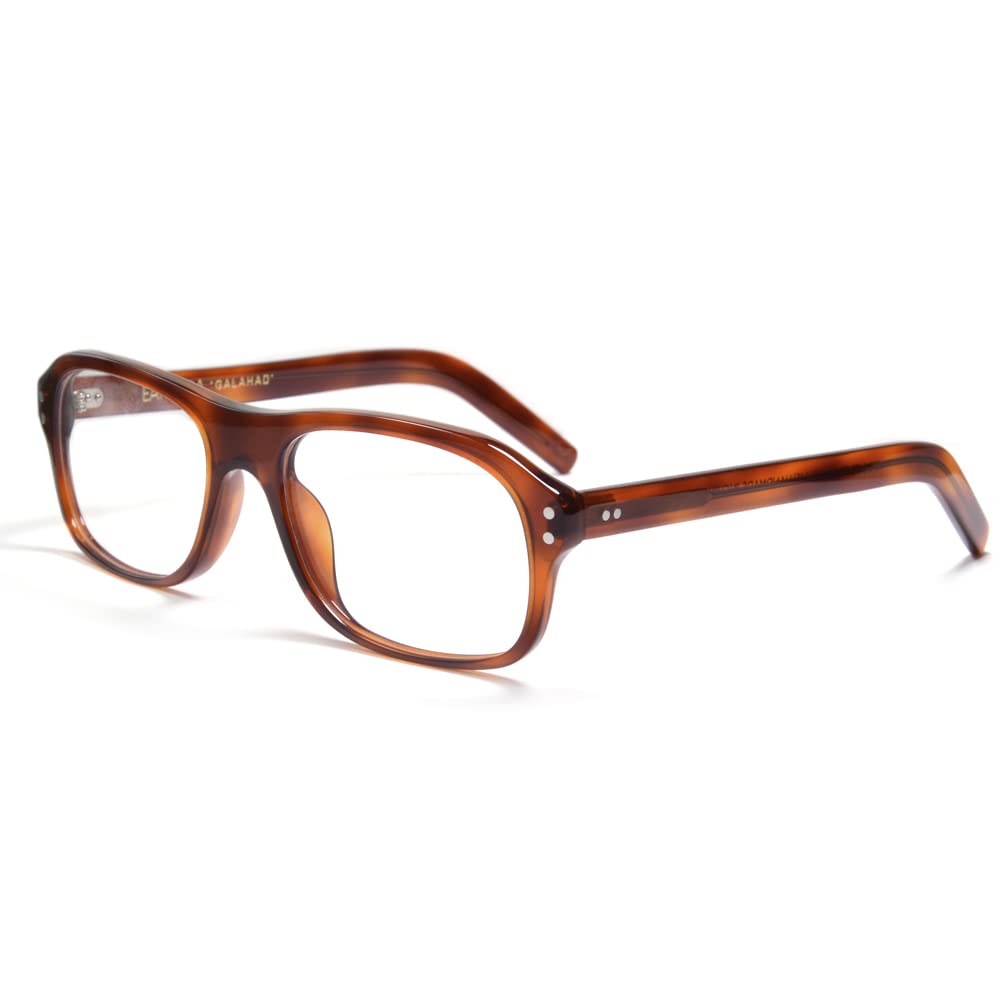 Vintage Square Eyeglasses for Men - Kingsmen Style Acetate Frame Clear Lens Glasses MPO847DTO - Perfect for Retro Fashion, Cosplay & Everyday Wear